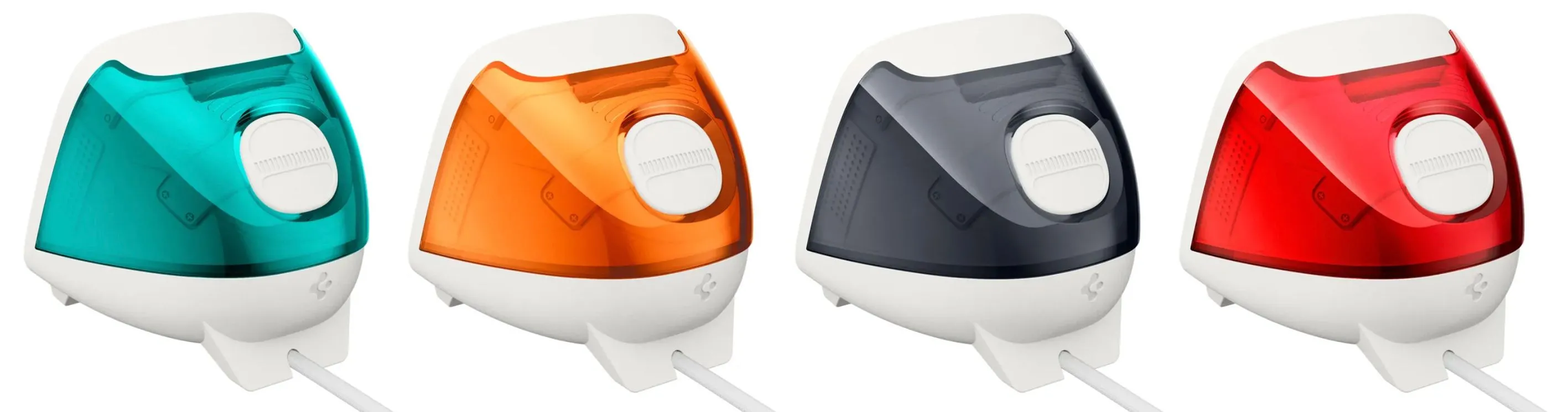 Các tùy chọn màu sắc của chân đế sạc Apple Watch Spigen Classic C1 bao gồm graphite, tangerine, ruby và xanh trong suốt.