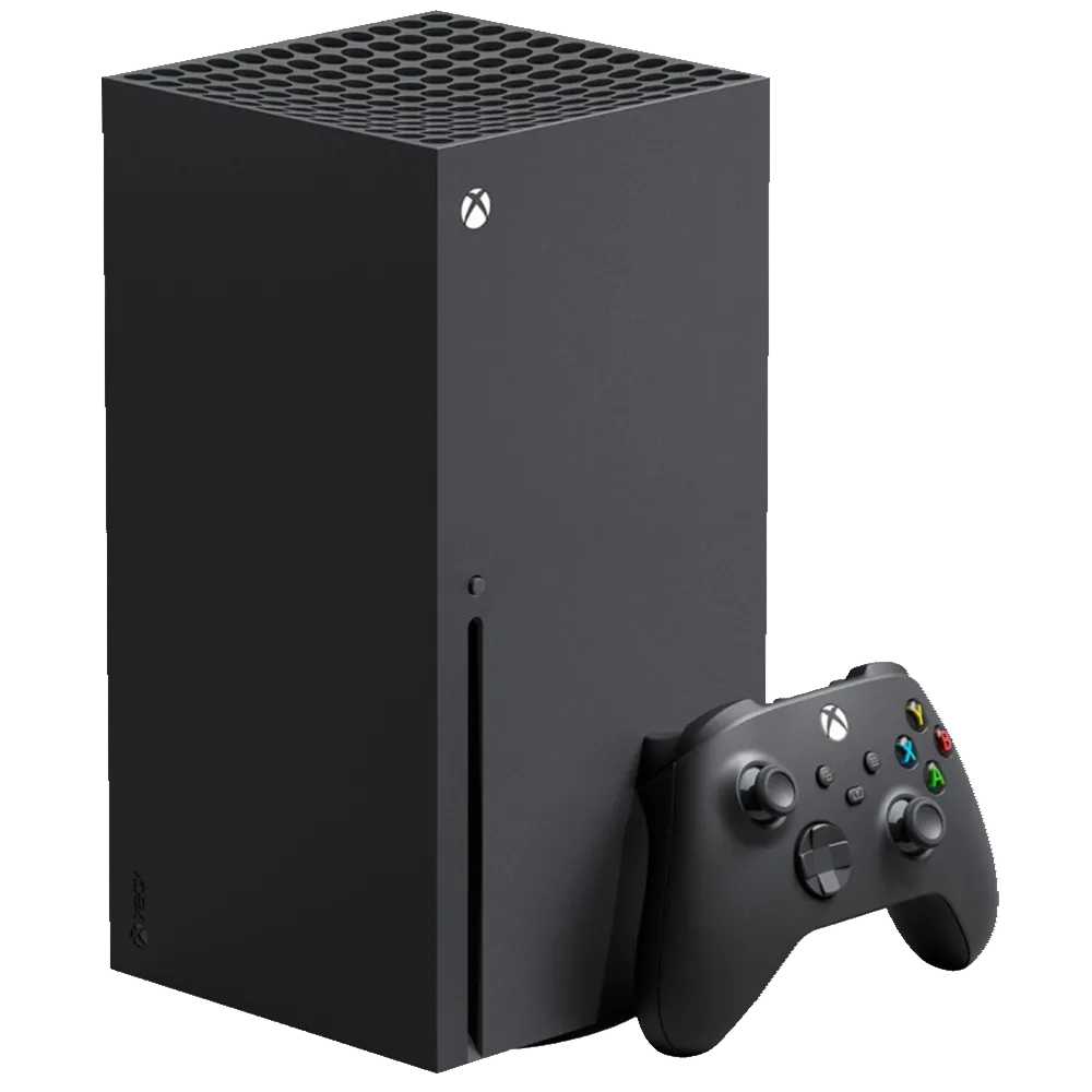 Cận cảnh thiết kế mạnh mẽ của console Xbox Series X.