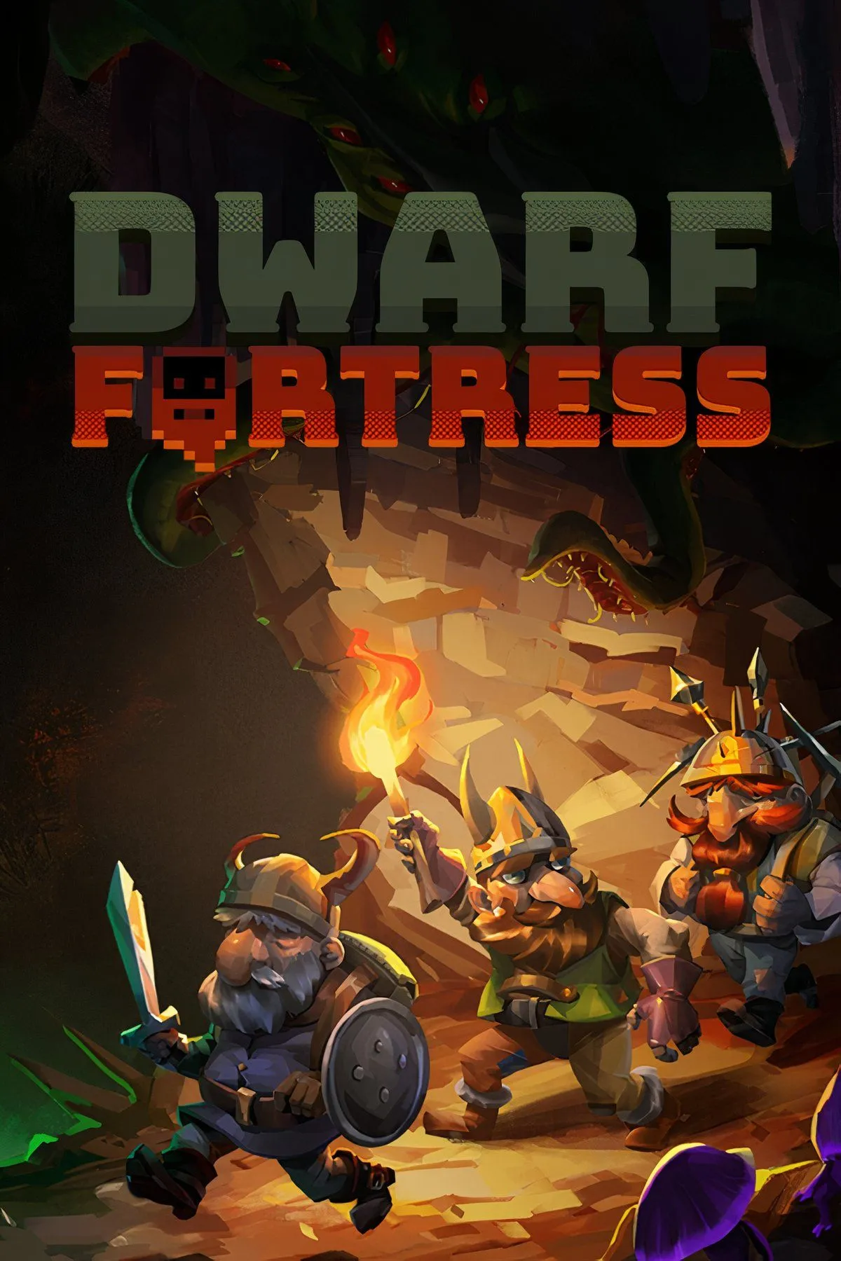 Căn cứ Dwarf Fortress với giao diện game phức tạp, thể hiện các tầng hầm và hoạt động của người lùn
