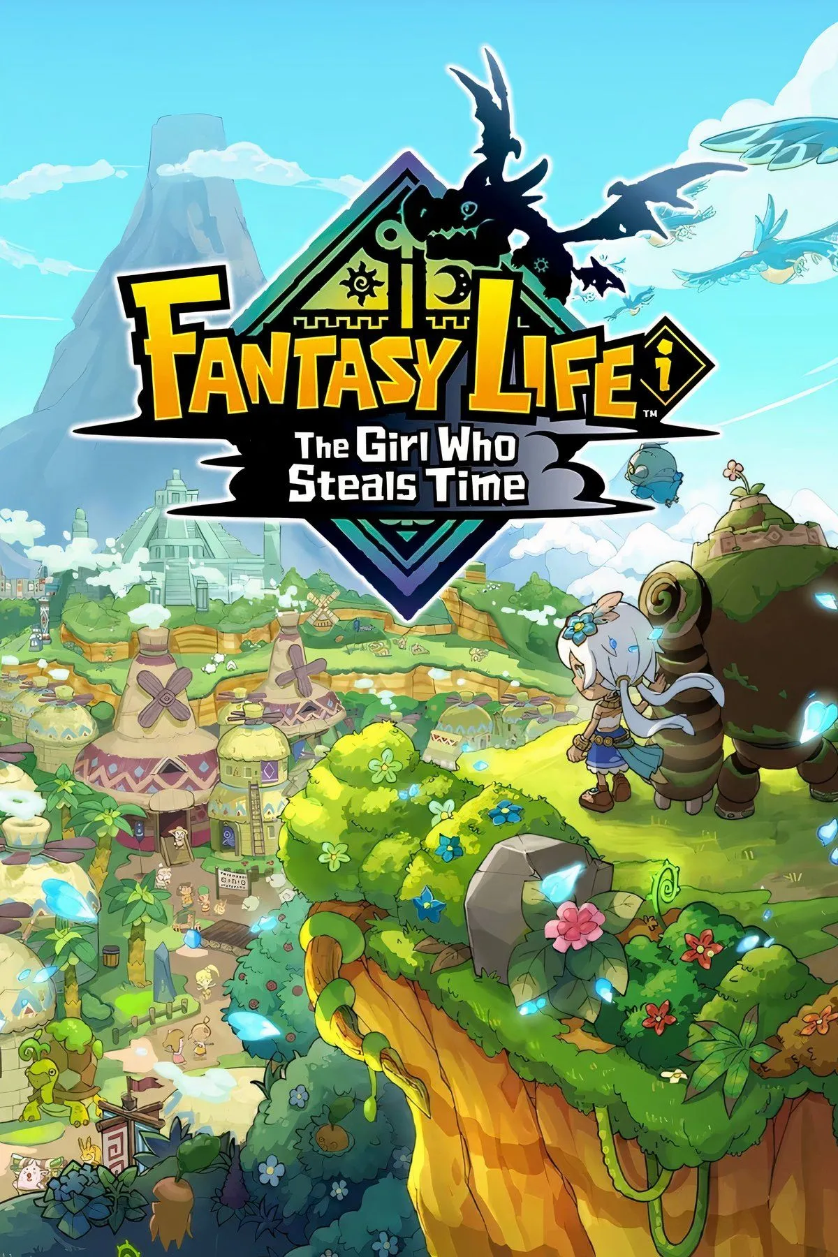 Cảnh các nhân vật dễ thương trong game Fantasy Life i: The Girl Who Steals Time đang thực hiện các hoạt động như câu cá và nấu ăn