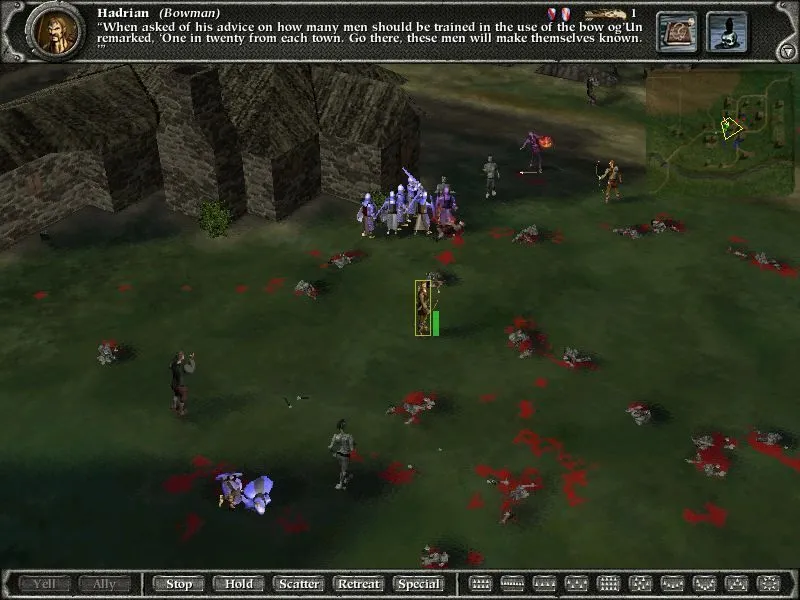 Cảnh gameplay từ game chiến thuật thời gian thực Myth II Soulblighter