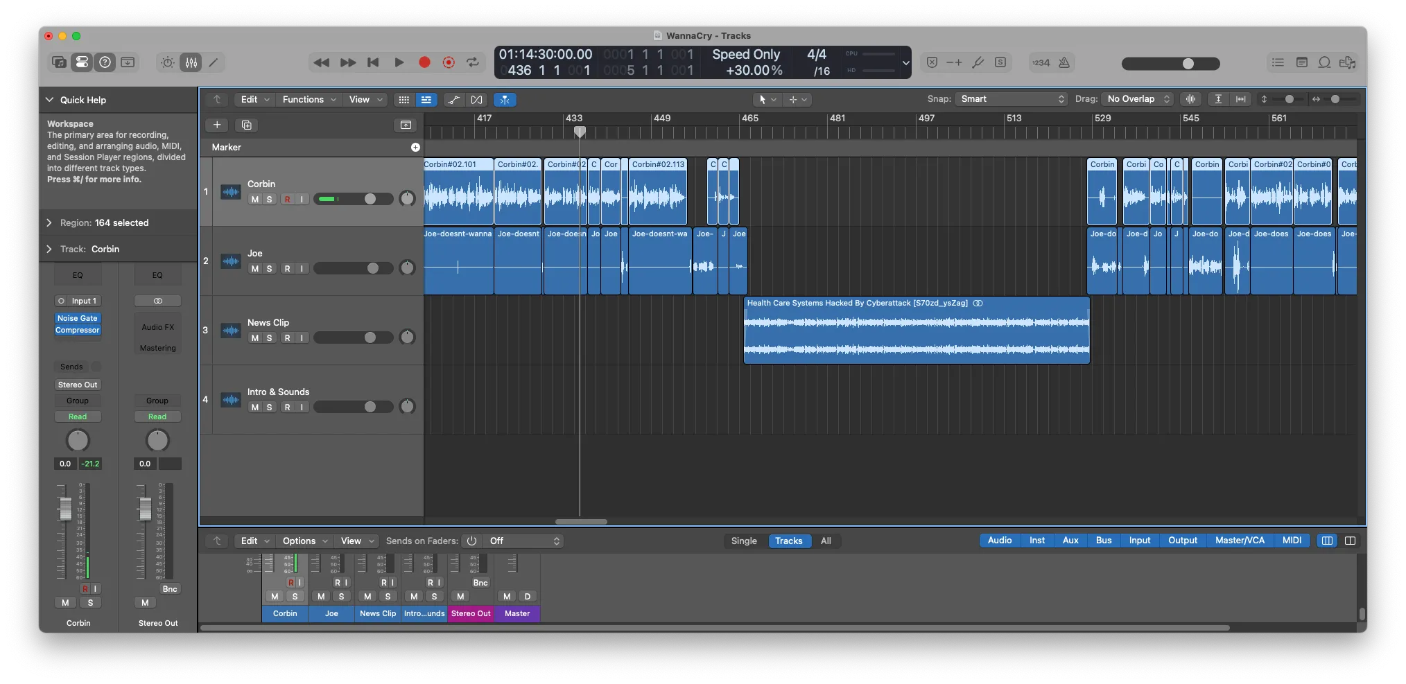 Chỉnh sửa một tập podcast trong Logic Pro