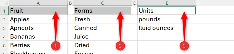Chọn các ô không liền kề trong Excel bằng cách giữ phím Ctrl và nhấp chuột