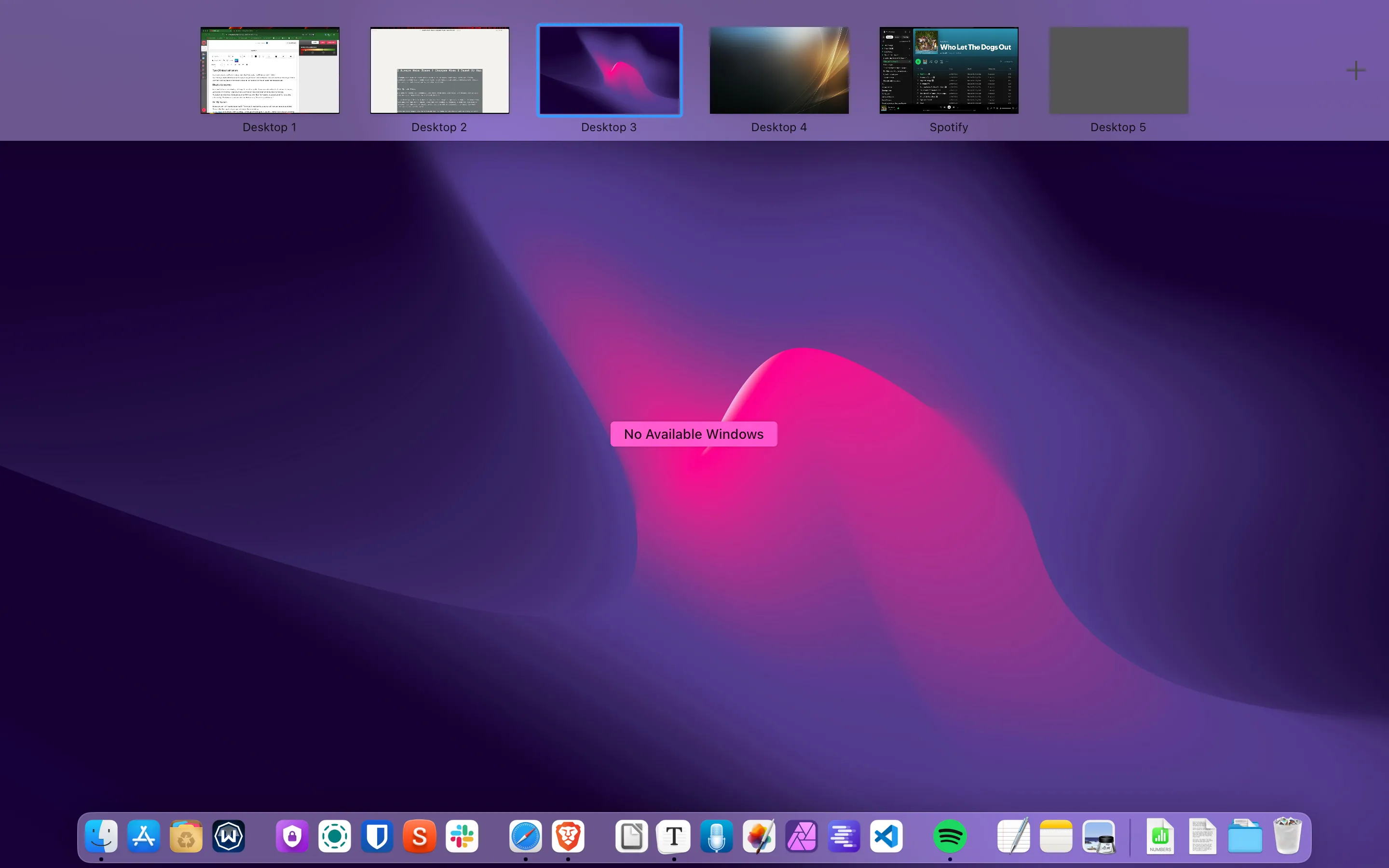 Chức năng Spaces (màn hình ảo) trong Mission Control của macOS, cho phép tạo nhiều không gian làm việc riêng biệt để sắp xếp ứng dụng và tăng hiệu quả đa nhiệm.