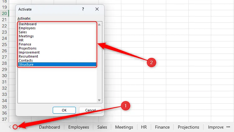 Cửa sổ &quot;Activate&quot; trong Microsoft Excel