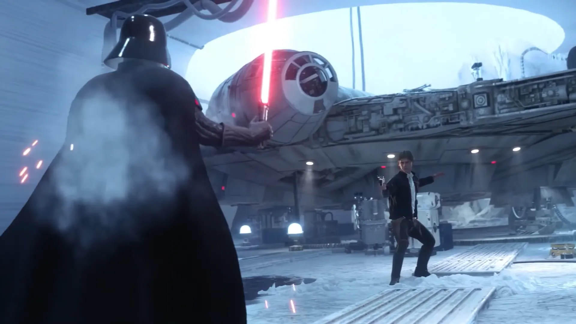 Darth Vader và Han Solo trong Star Wars Battlefront II, một tựa game từng bị chỉ trích nặng nề vì mô hình pay-to-win.
