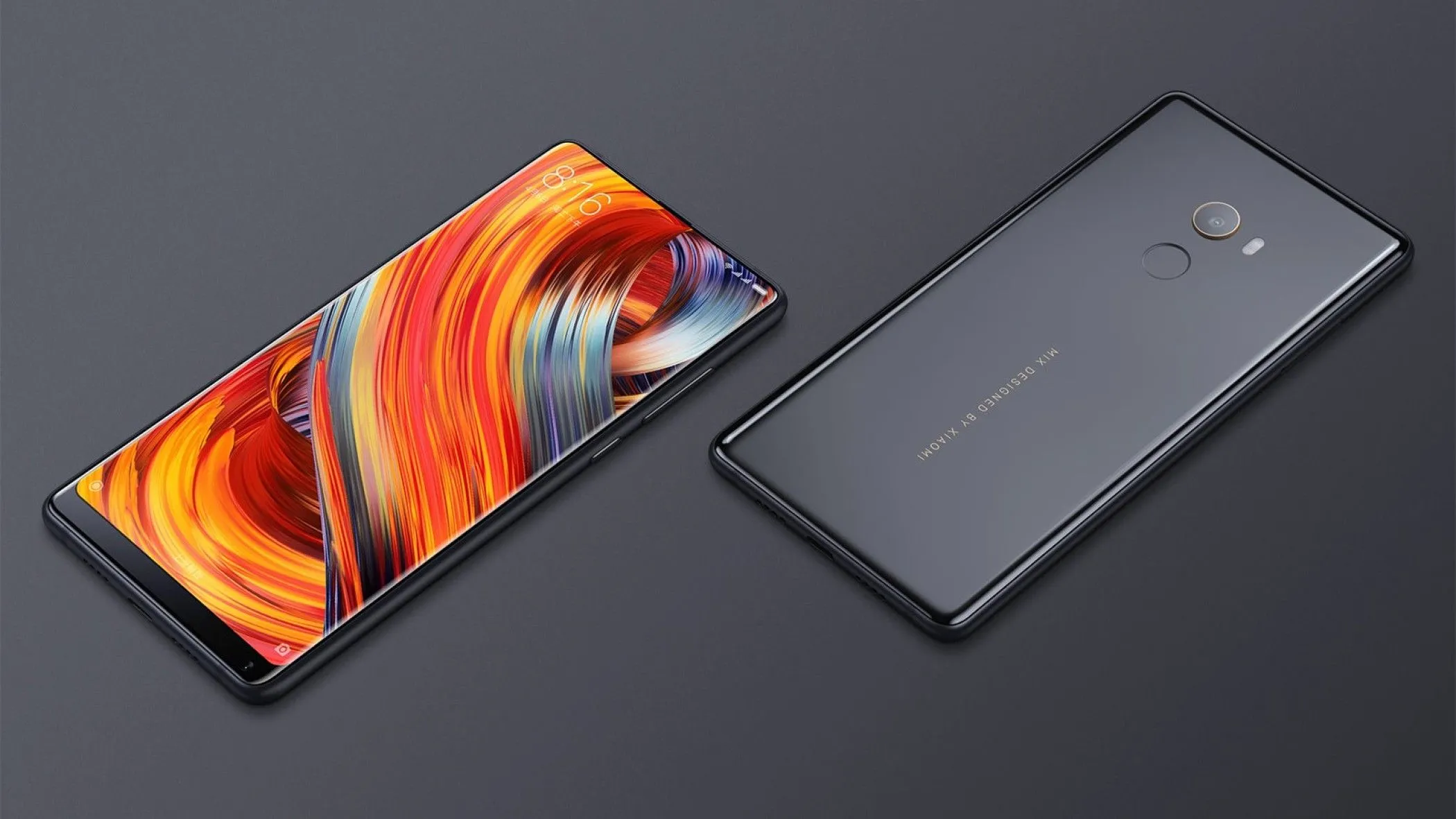 Điện thoại Android Xiaomi Mi Mix 2 màu đen với màn hình hiển thị