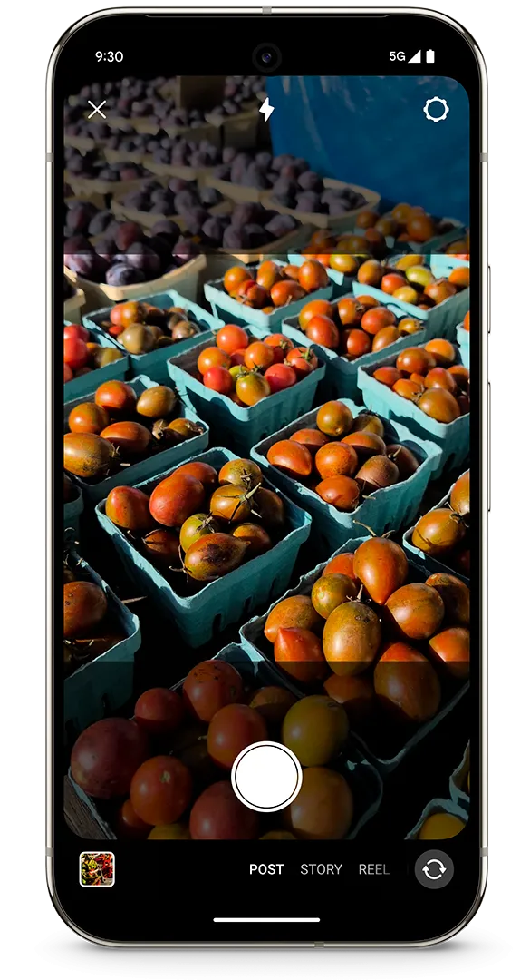 Điện thoại Google Pixel chụp ảnh với công nghệ HDR tự động, tích hợp vào các ứng dụng như Instagram.