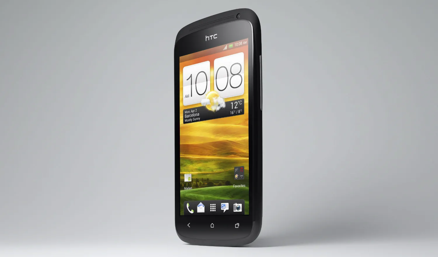 Điện thoại HTC One S màu đen, một mẫu smartphone được ra mắt vào năm 2012.
