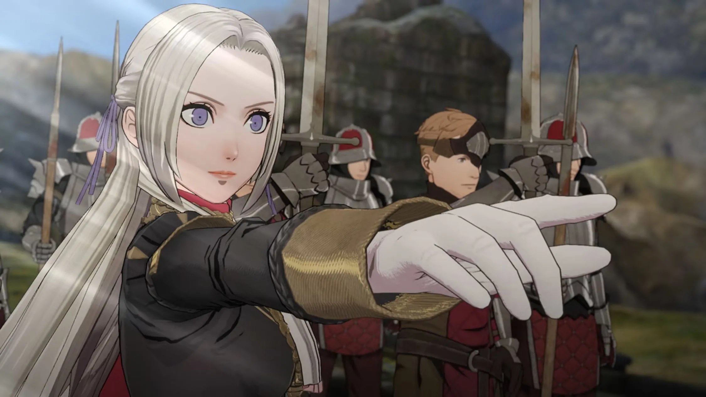 Edelgard từ Fire Emblem: Three Houses, một nhân vật có chiều sâu được khám phá rõ hơn qua các cốt truyện phụ lãng mạn.