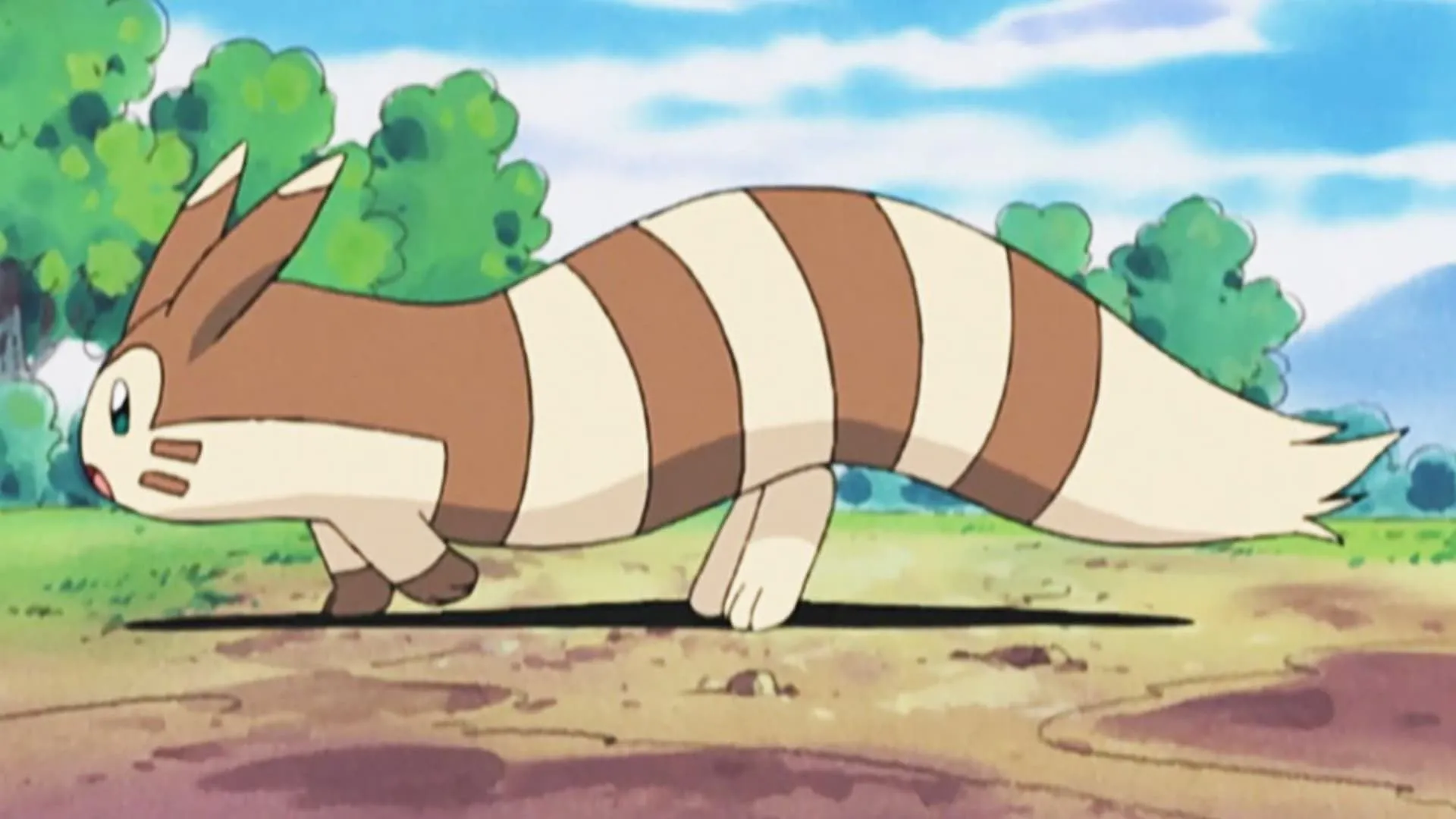 Furret di chuyển trong series anime Pokémon, một lựa chọn thú cưng thân thiện và hữu ích.