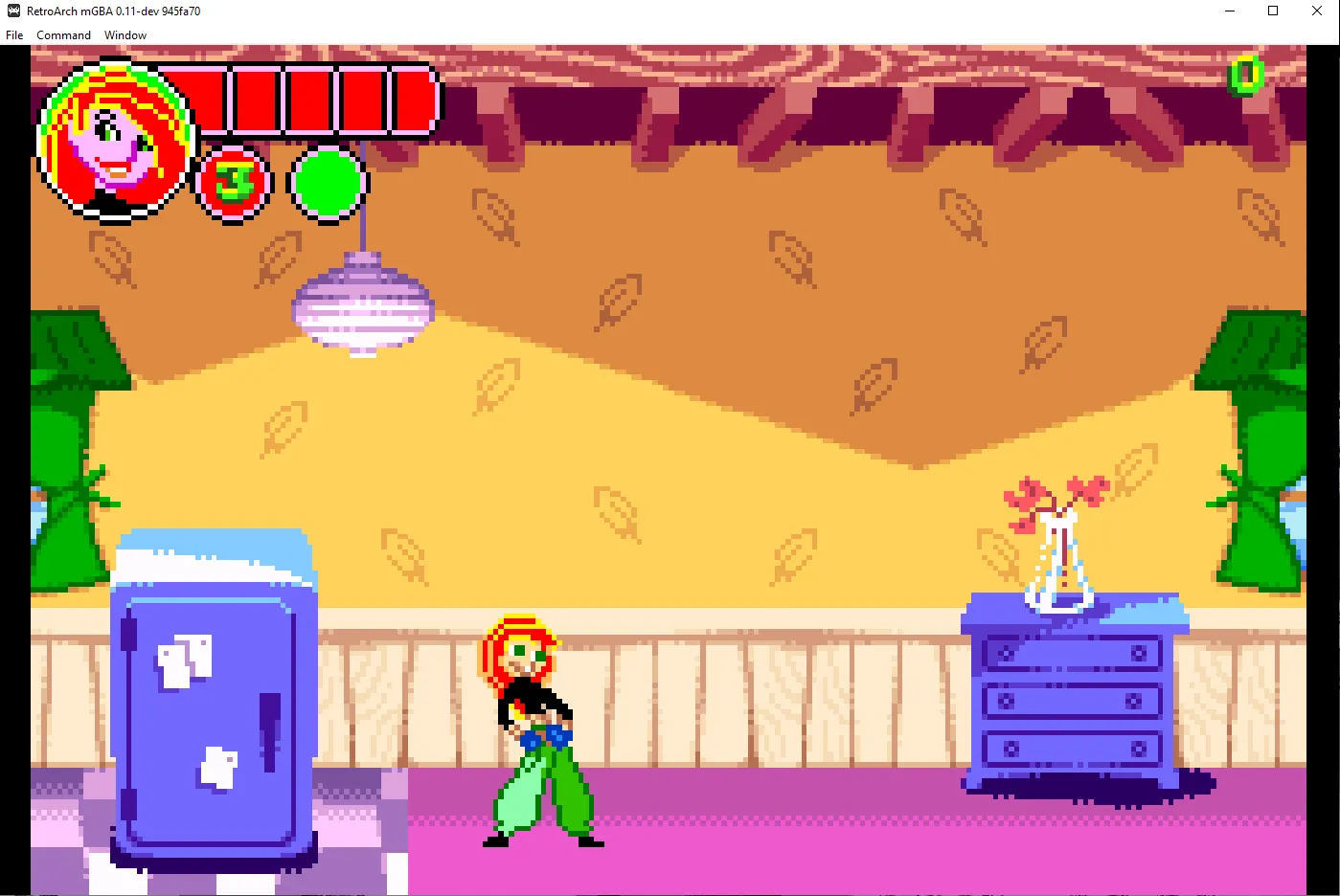 Game Kim Possible của Game Boy Advance đang chạy qua RetroArch