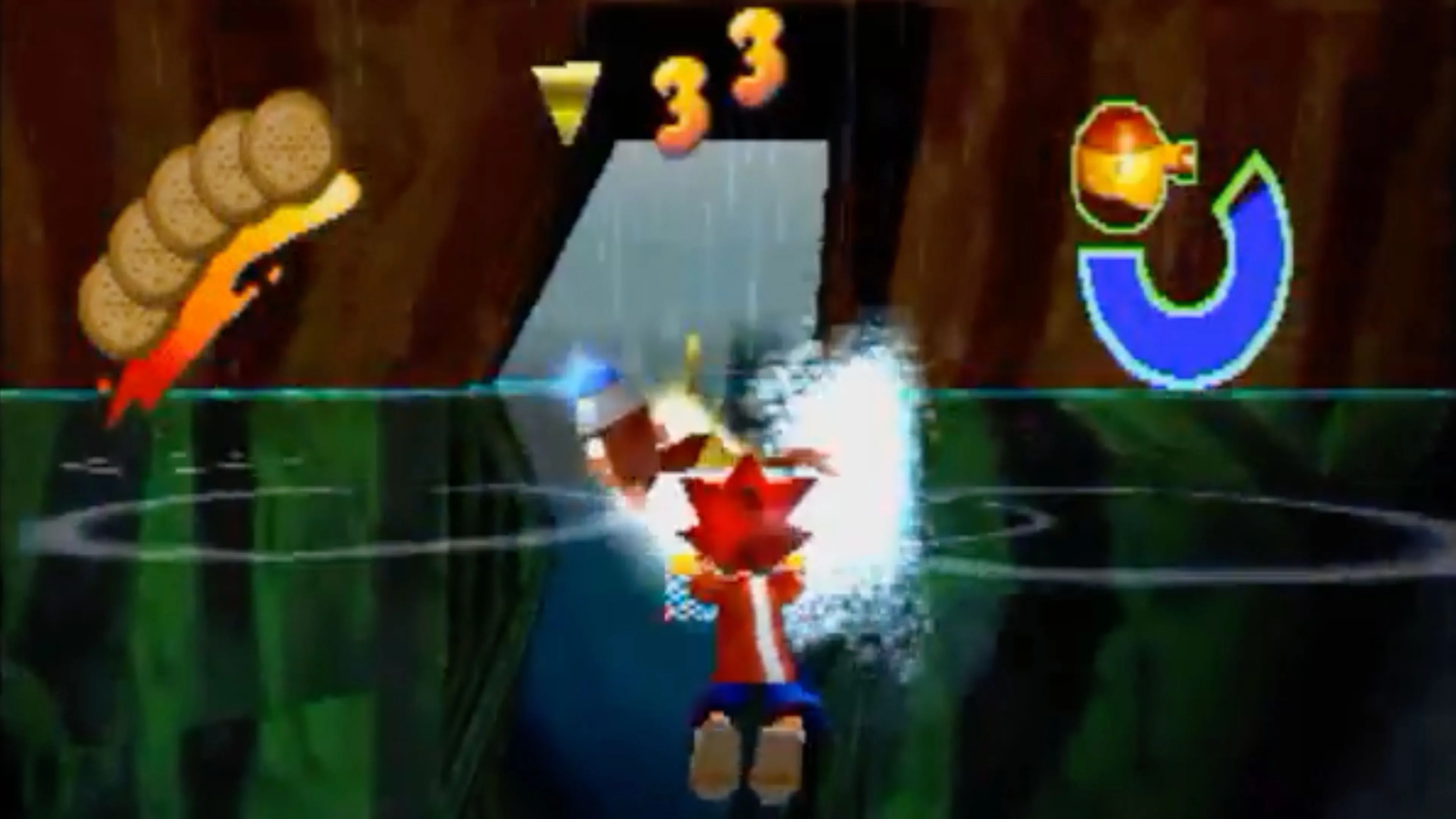 Gameplay của Ape Escape, minh họa lối chơi điều khiển hai cần analog độc đáo