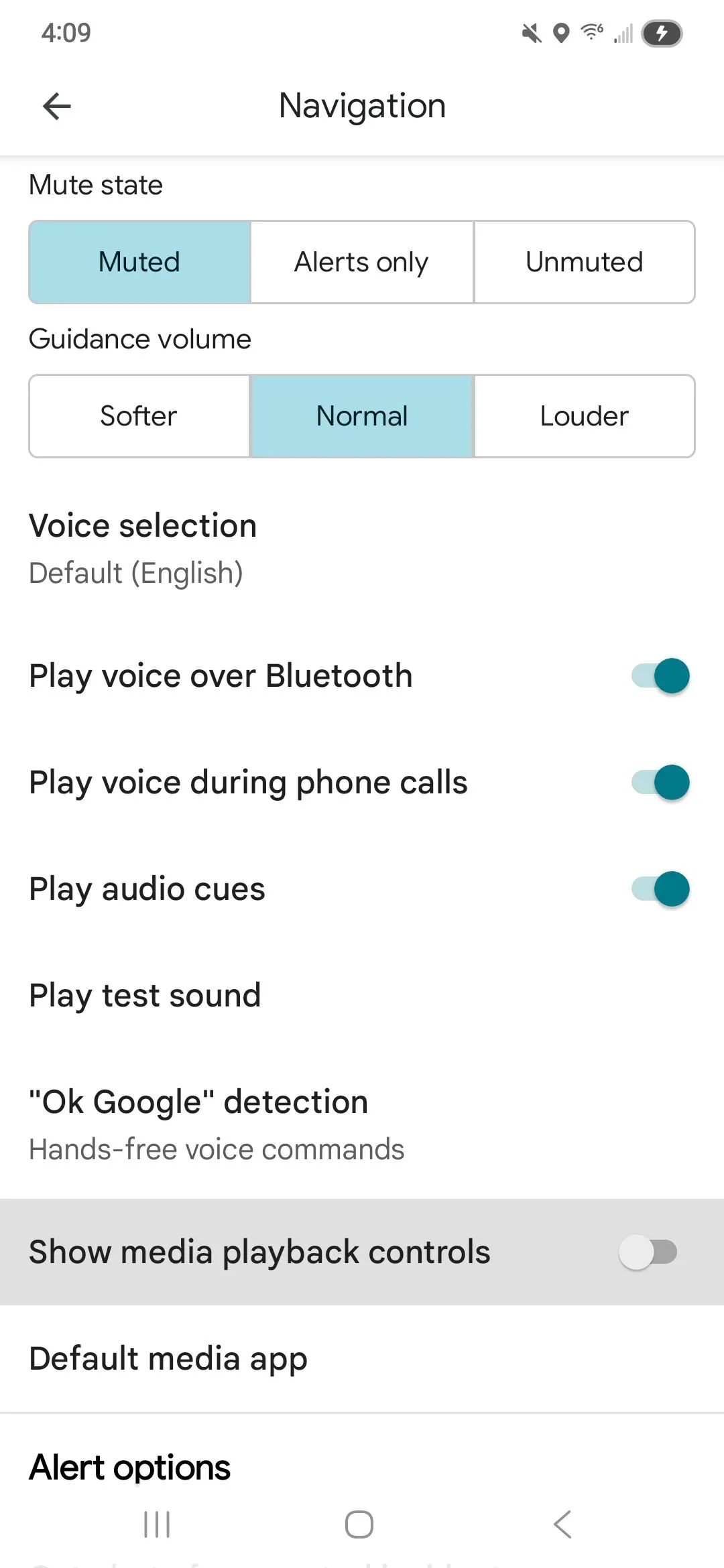 Giao diện Google Maps trên Android khi không còn tùy chọn điều khiển phát nhạc