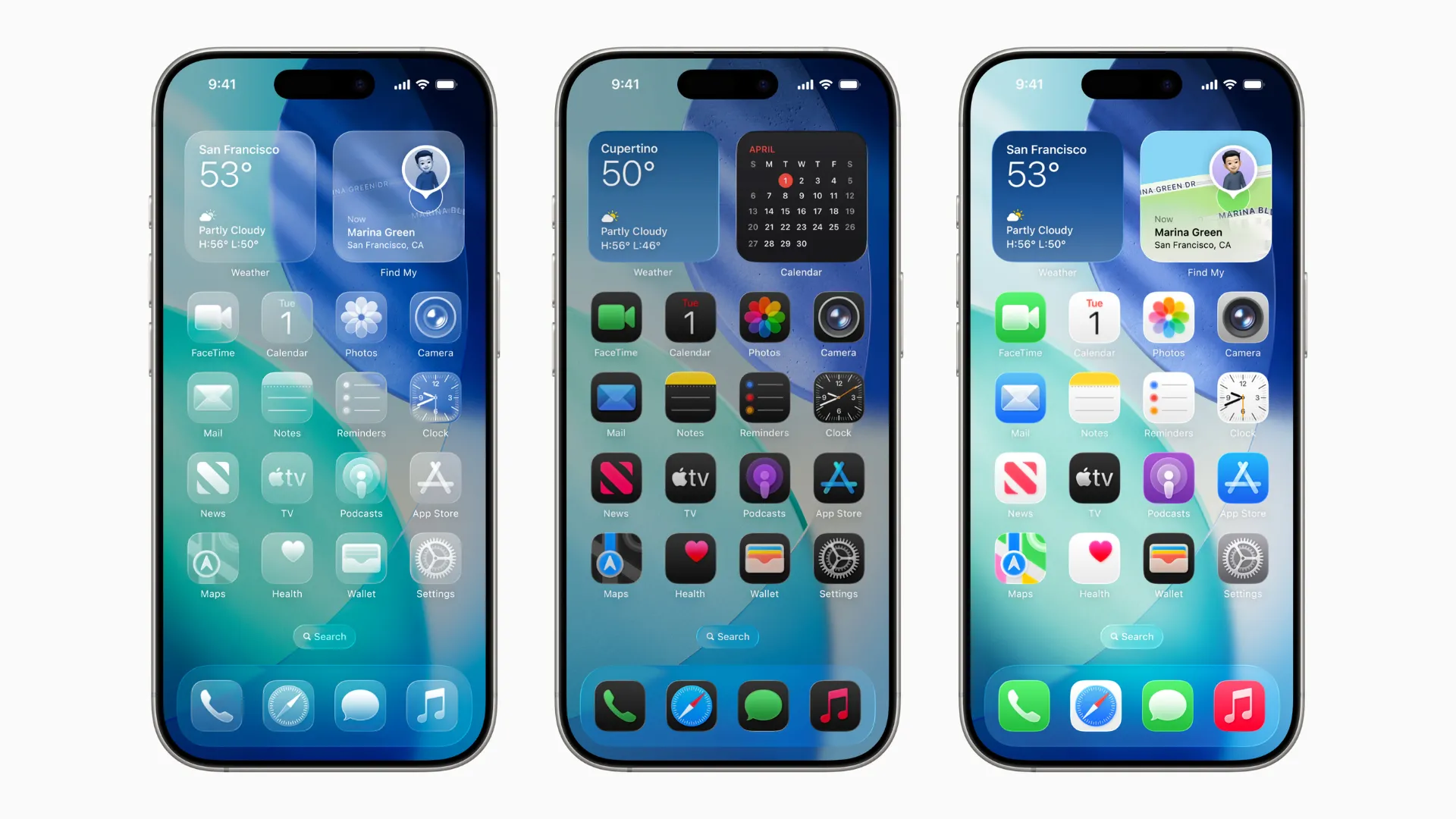 Giao diện &quot;Liquid Glass&quot; của iOS 26 với các lớp trong mờ và hiệu ứng phản ứng chuyển động, mang lại trải nghiệm người dùng mới mẻ.