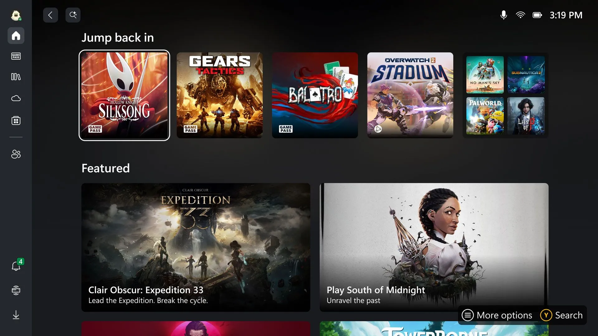 Giao diện Xbox Home Dashboard được thiết kế lại trên Windows, cho thấy sự tích hợp và đổi mới tiềm năng cho hệ sinh thái Xbox.