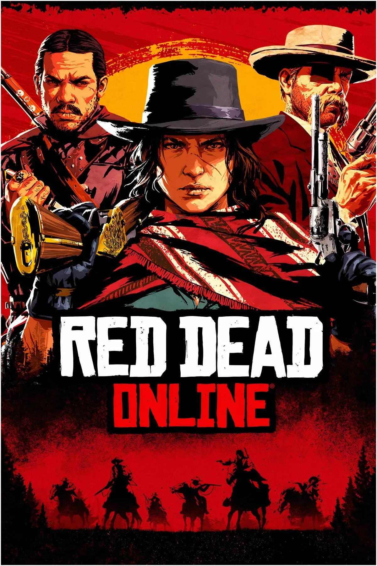 Hai cao bồi cưỡi ngựa đi qua cảnh quan tuyệt đẹp của miền Viễn Tây trong Red Dead Online