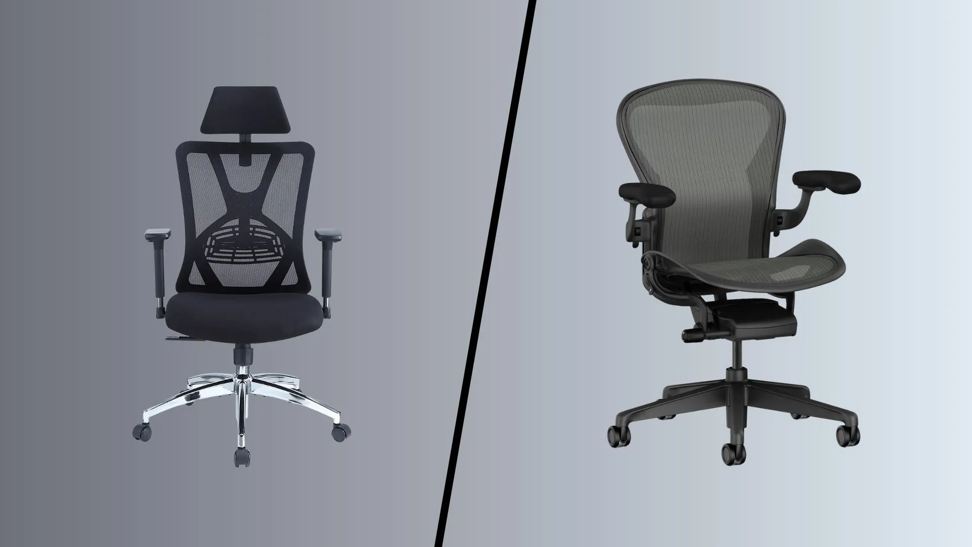 Hai mẫu ghế văn phòng công thái học tốt nhất, bao gồm ghế Ticova và Herman Miller.