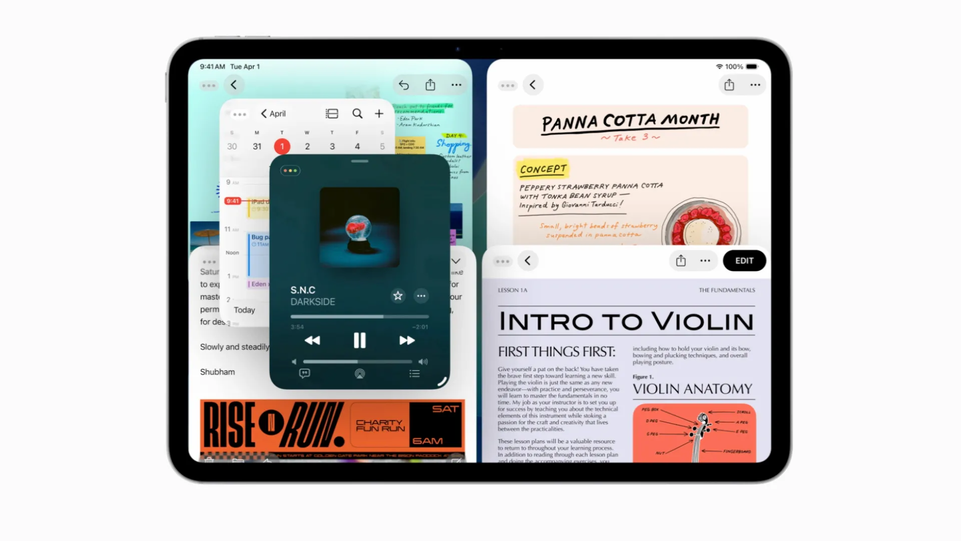 Hệ thống đa nhiệm cửa sổ mới trên iPadOS 26 cho phép mở và điều chỉnh kích thước nhiều ứng dụng cùng lúc