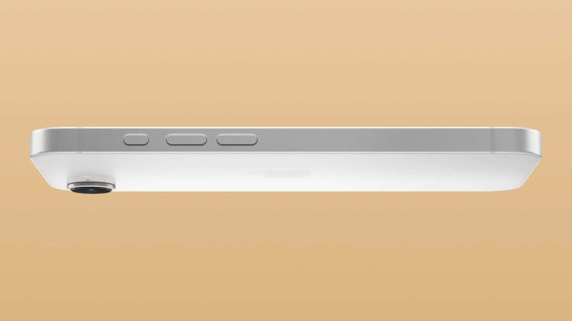 Hình ảnh cận cảnh mặt lưng iPhone 16e hiển thị cụm camera sau, nhấn mạnh việc thiếu ống kính góc siêu rộng.