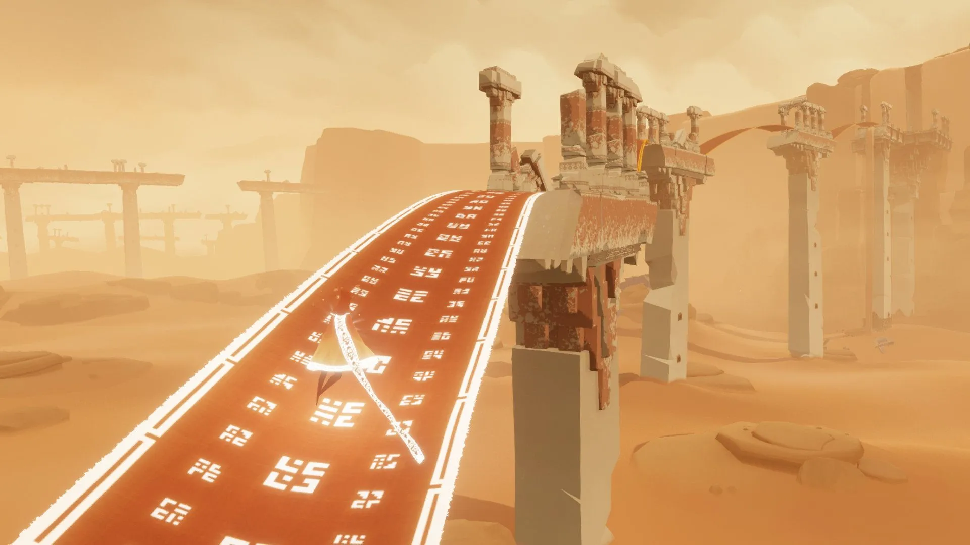 Hình ảnh chính thức từ game Journey, một tựa game indie được yêu thích dù có lối chơi tối giản và độc đáo