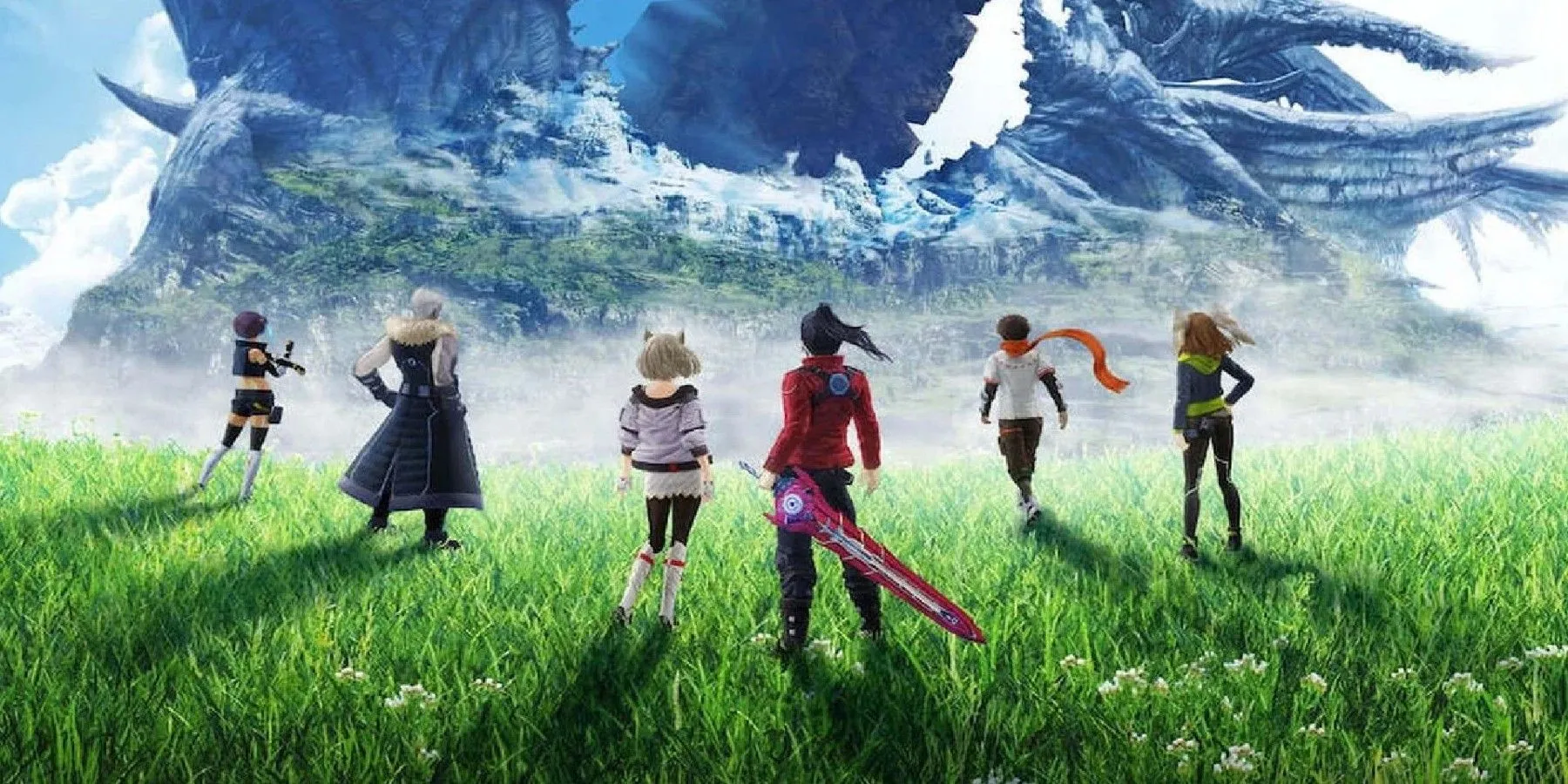 Hình ảnh key art của tựa game Xenoblade Chronicles 3 với các nhân vật chính.