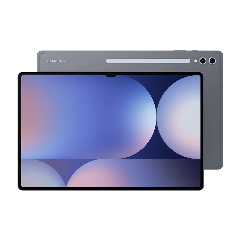 Hình ảnh mặt trước và mặt sau của Samsung Galaxy Tab S10 Ultra, thể hiện tổng quan thiết kế.