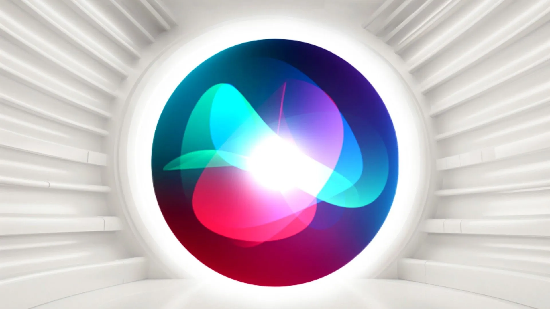 Hình ảnh minh họa Siri trên nền trắng, trung tâm của vụ kiện vi phạm quyền riêng tư Apple.