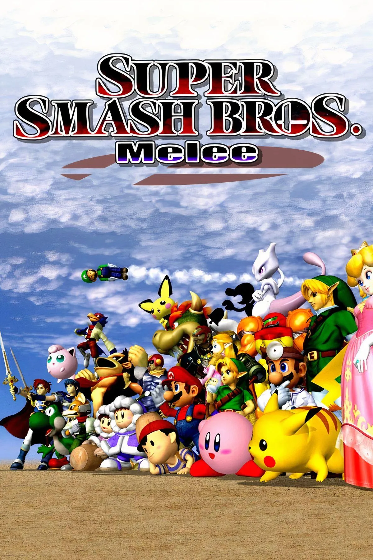 Hình ảnh tổng hợp các nhân vật và logo GameCube tượng trưng cho kỷ nguyên vàng của Nintendo