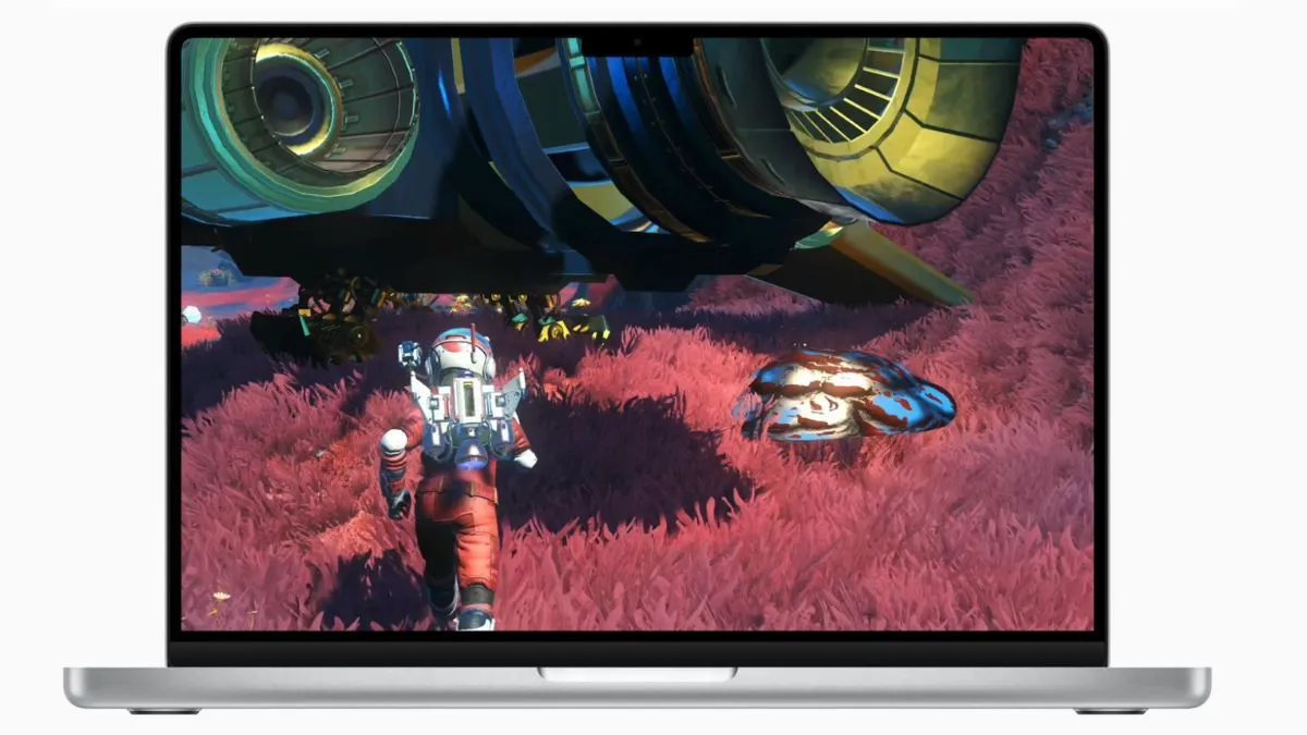 Hình ảnh trò chơi No Man's Sky trên màn hình máy Mac