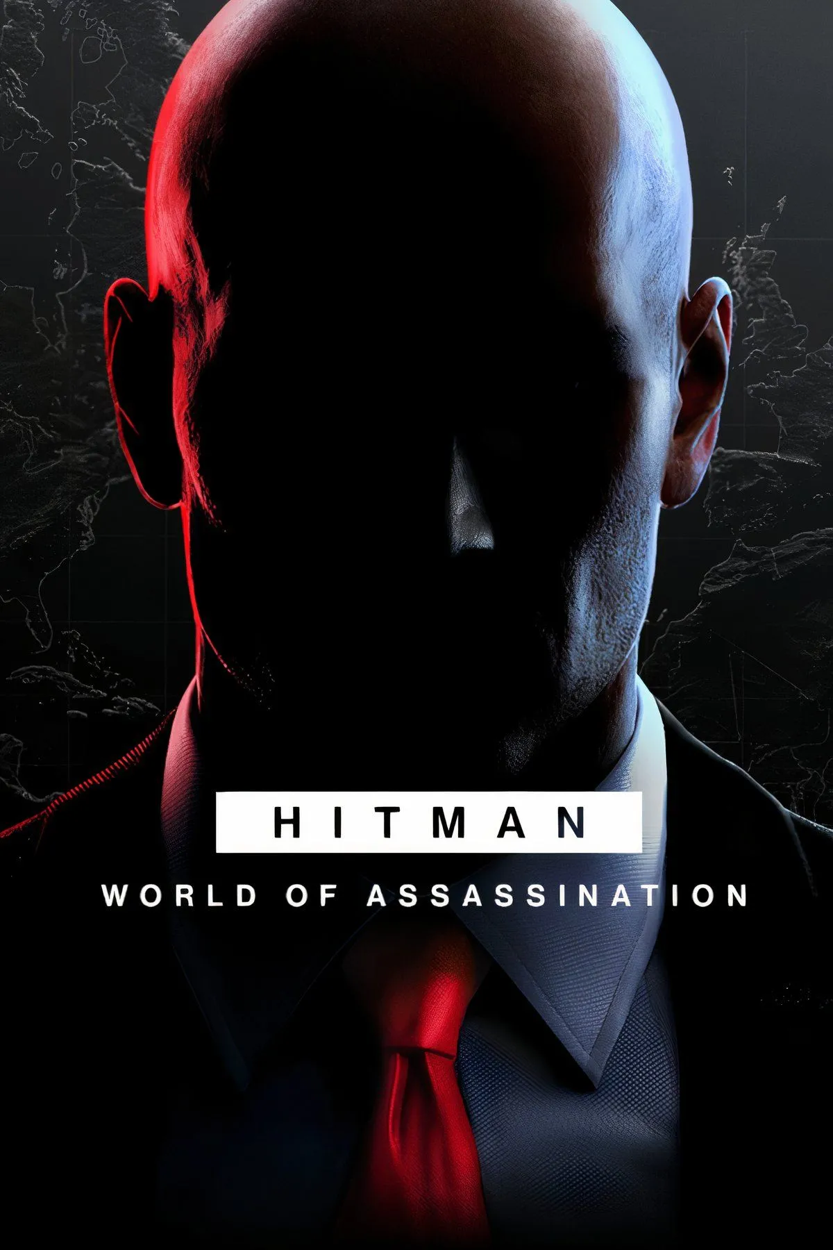 Hitman World of Assassination - Agent 47 trong bộ vest đặc trưng, ẩn mình trong một đám đông hoặc bối cảnh đô thị, chuẩn bị thực hiện nhiệm vụ ám sát.