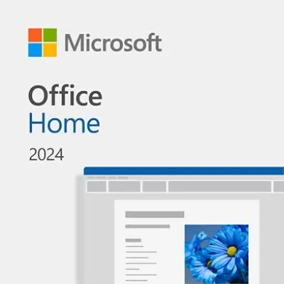 Hộp phần mềm Microsoft Office Home 2024, minh họa cho lựa chọn mua bản quyền vĩnh viễn thay vì thuê bao.