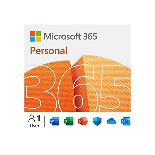 Hộp sản phẩm Microsoft 365 Personal bao gồm các ứng dụng Office như Excel