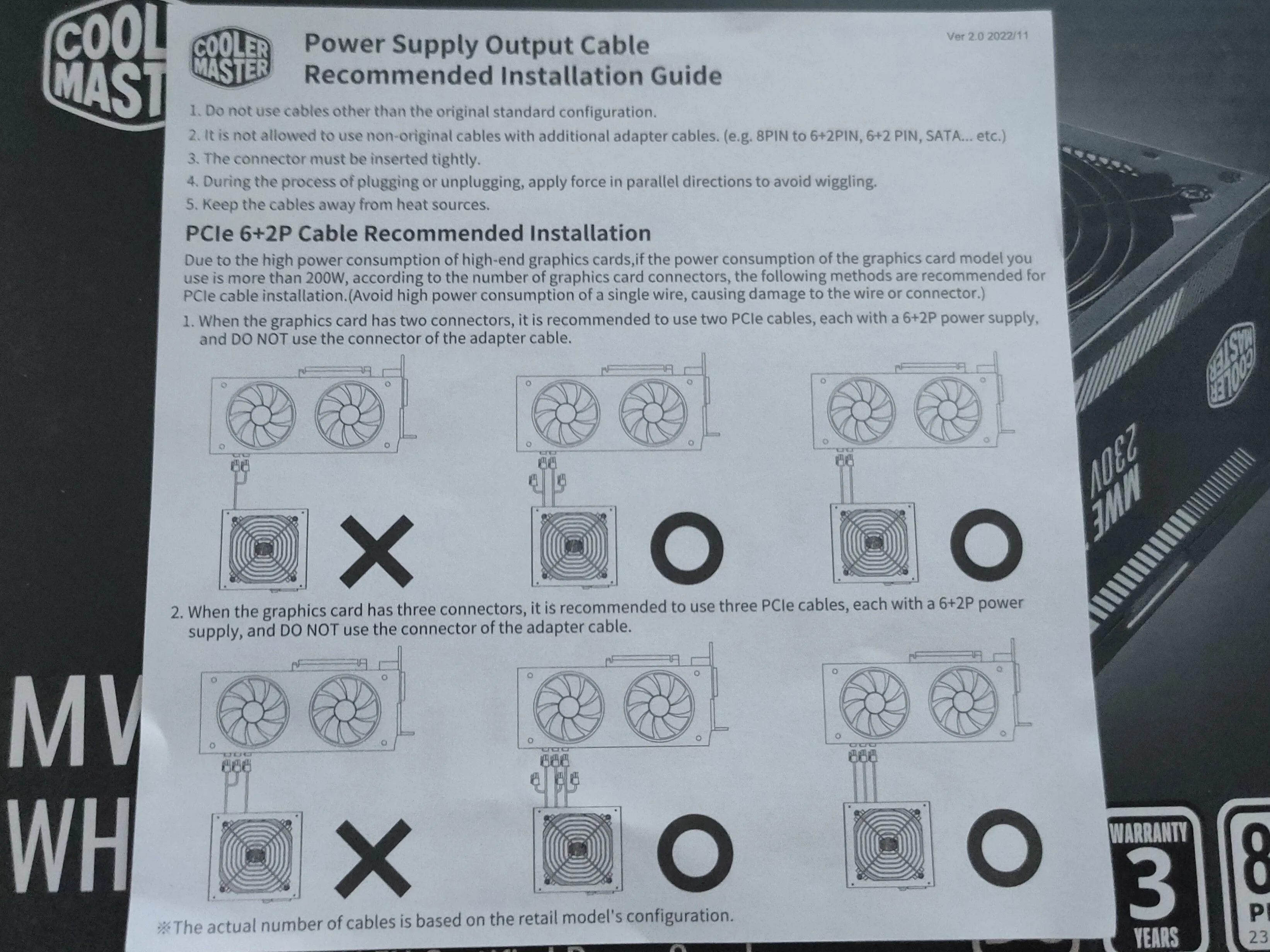 Hướng dẫn kết nối cáp nguồn PCIe từ bộ nguồn Cooler Master đến card đồ họa một cách chính xác