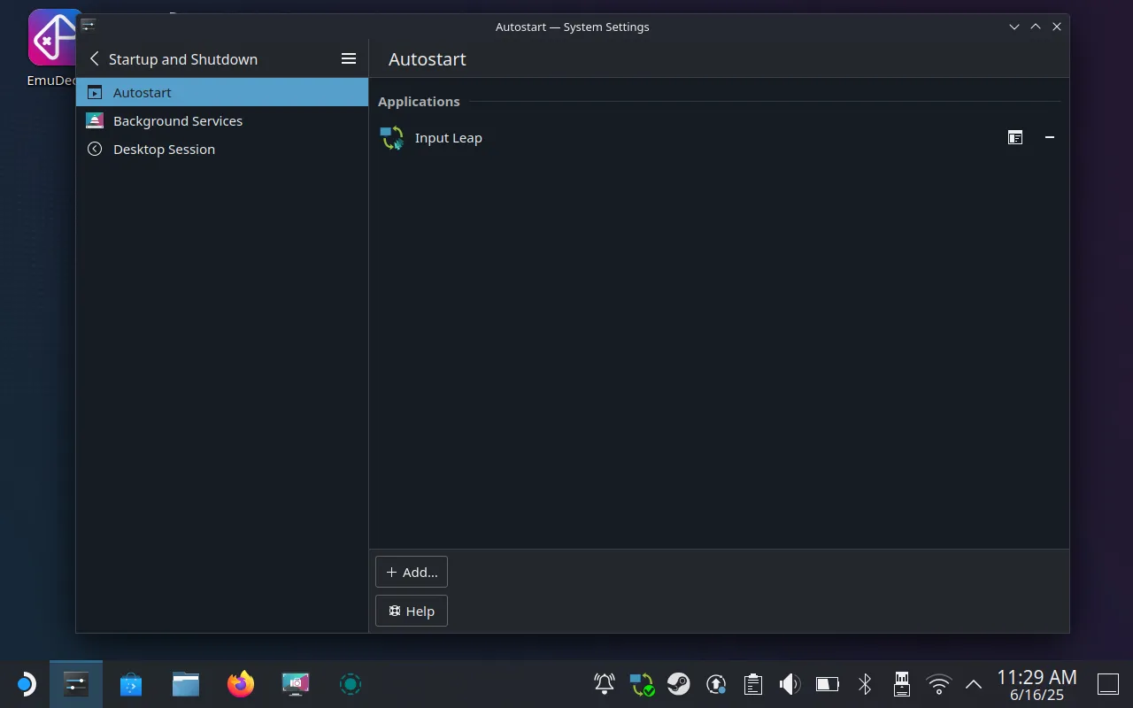 Input Leap là một mục tự động khởi động trên SteamOS.