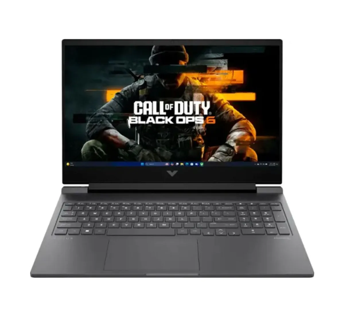 Laptop gaming HP Victus 16.1 inch màu bạc, minh họa cấu hình mạnh mẽ