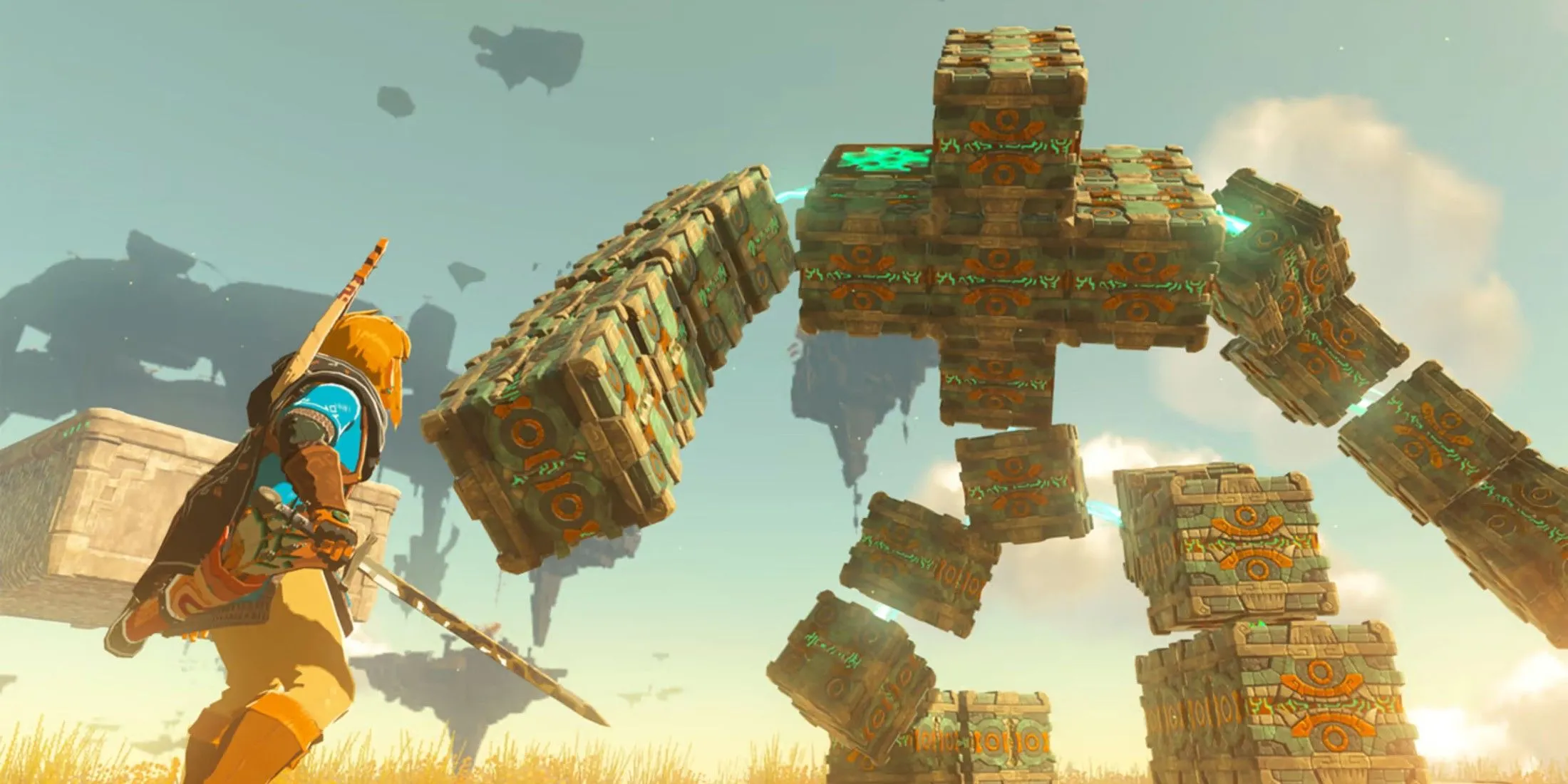 Link đối đầu với boss trong The Legend of Zelda: Tears of the Kingdom.