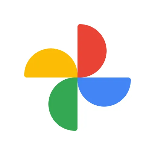 Logo ứng dụng Google Photos, biểu tượng của dịch vụ sao lưu ảnh đám mây, liên quan đến việc quản lý và tối ưu ảnh chụp màn hình.
