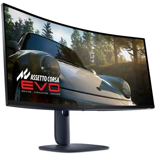 Màn hình chơi game cong siêu rộng Alienware 34 240Hz QD-OLED (AW3425DW) đang hiển thị game rực rỡ.