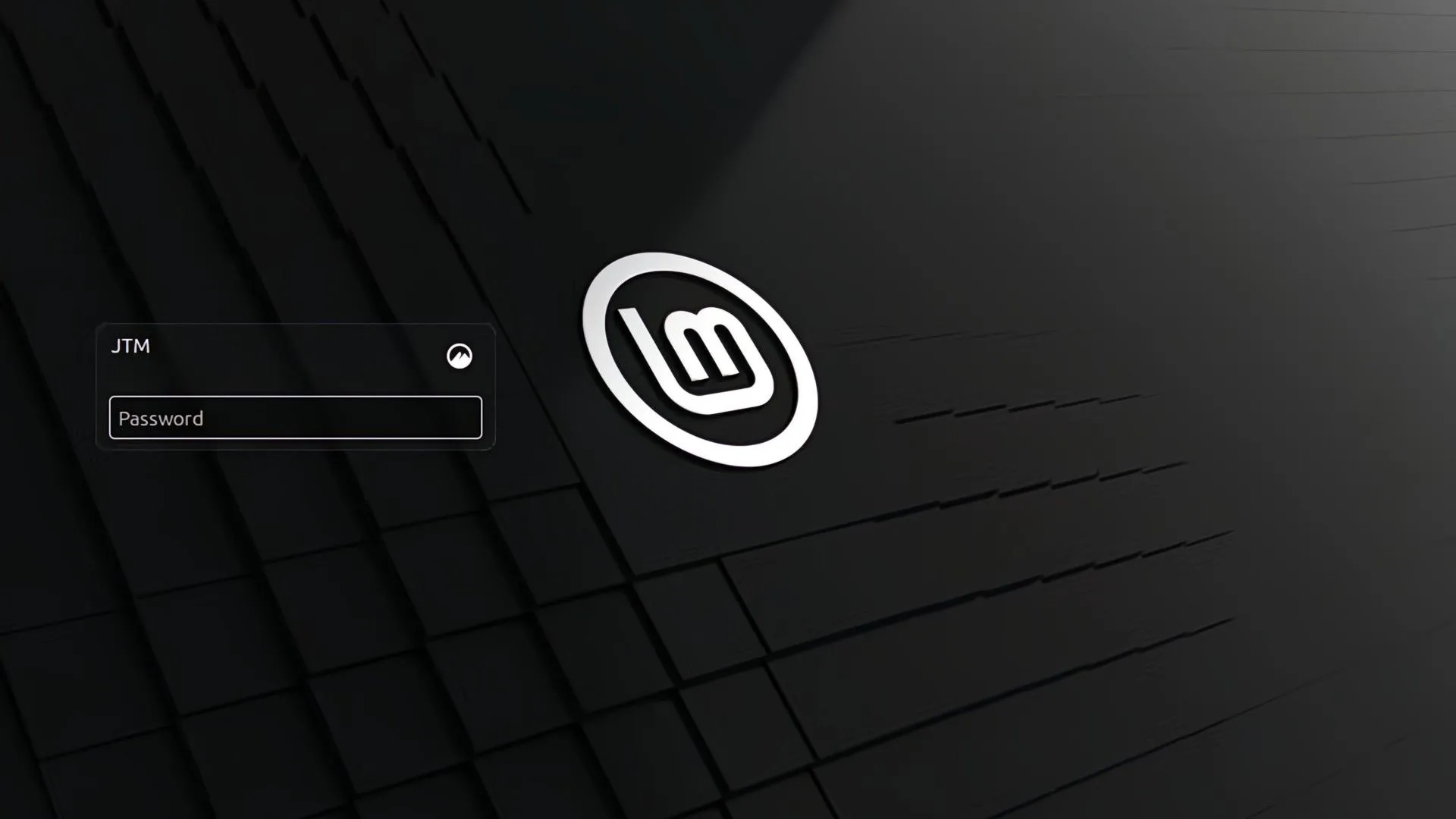 Màn hình đăng nhập ban đầu của Linux Mint, hiển thị giao diện thân thiện với người dùng