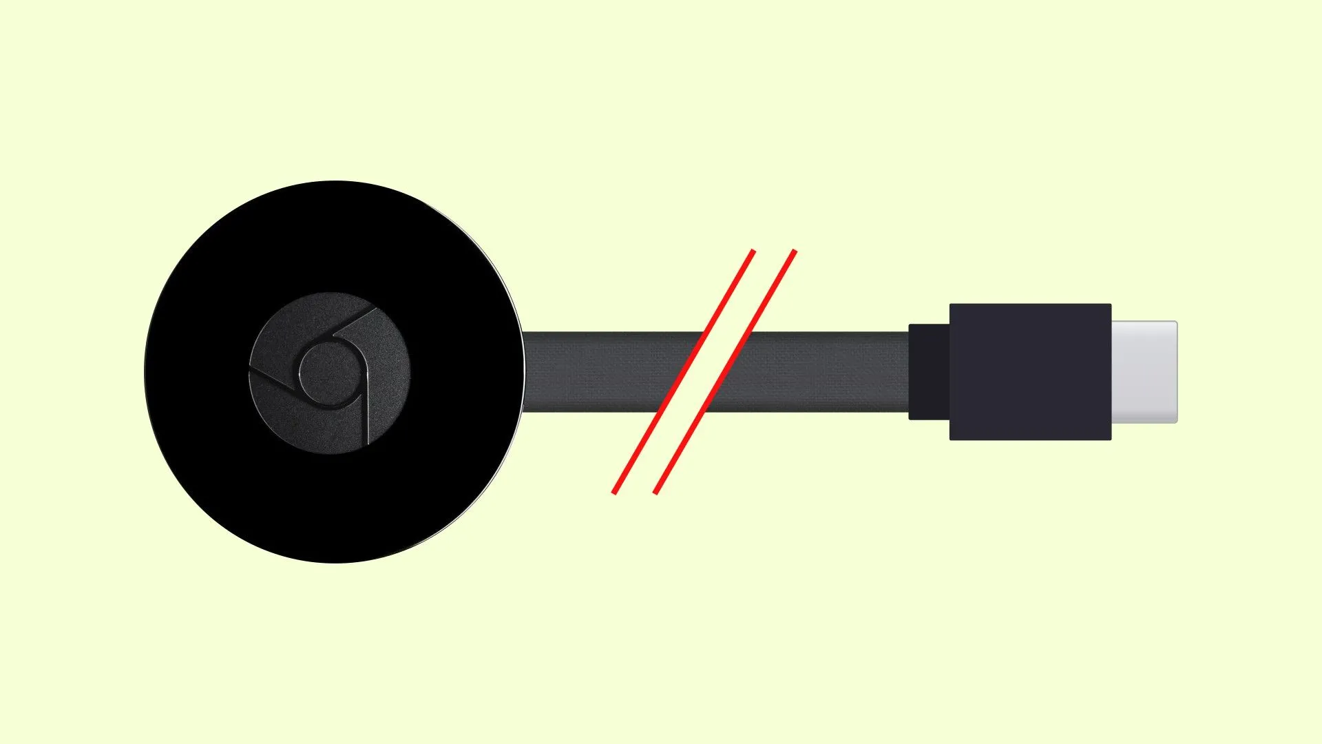 Màn hình TV hiển thị thông báo lỗi của Chromecast, biểu thị sự cố kết nối hoặc hoạt động.
