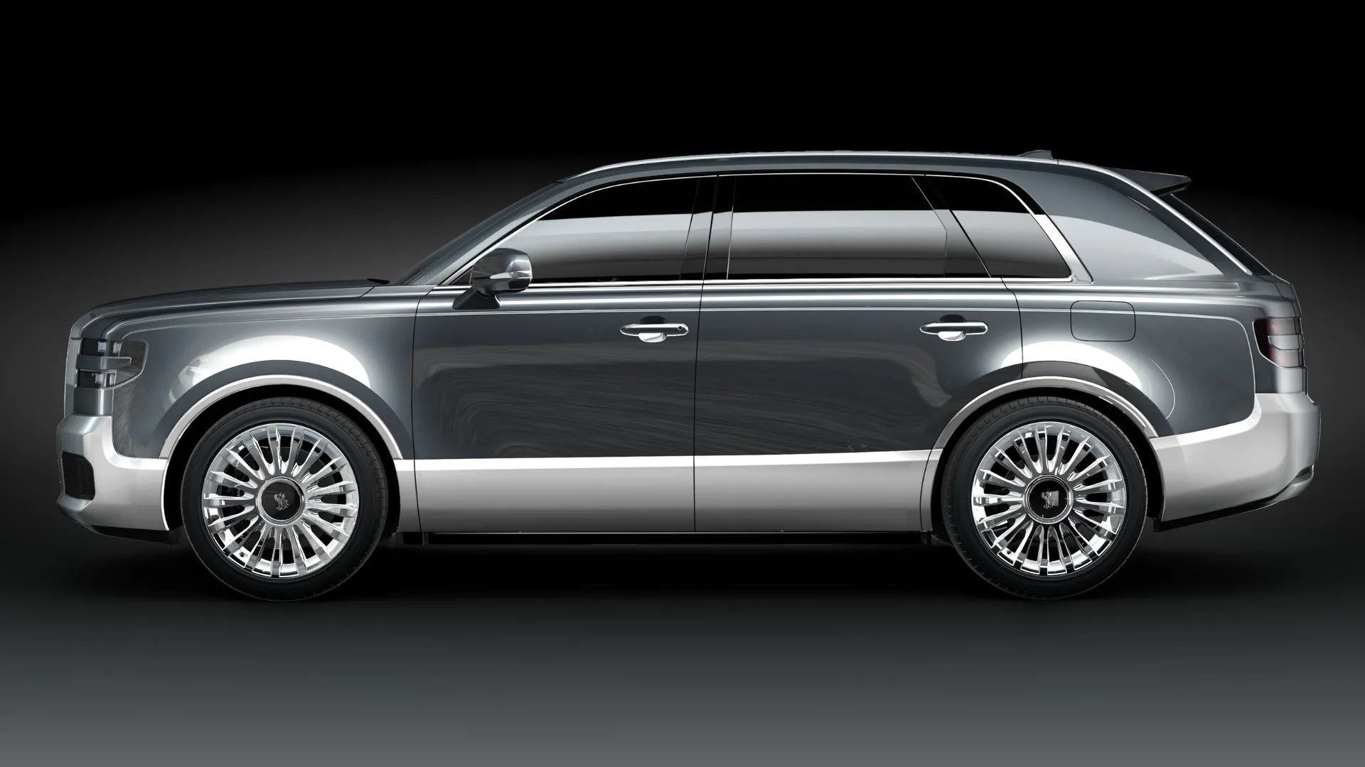 Mẫu SUV Toyota Century sang trọng với màu đen bóng, thiết kế mạnh mẽ và đẳng cấp.