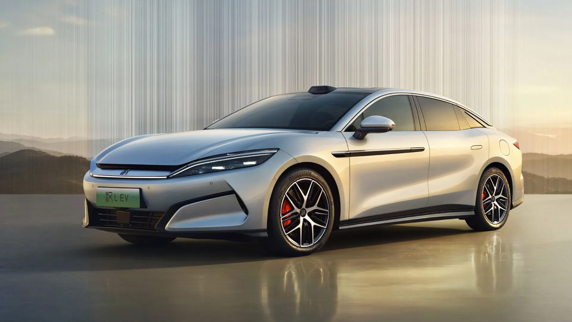 Mẫu xe điện BYD Han EV màu xanh đậm đang cắm sạc tại trạm sạc công suất cao.