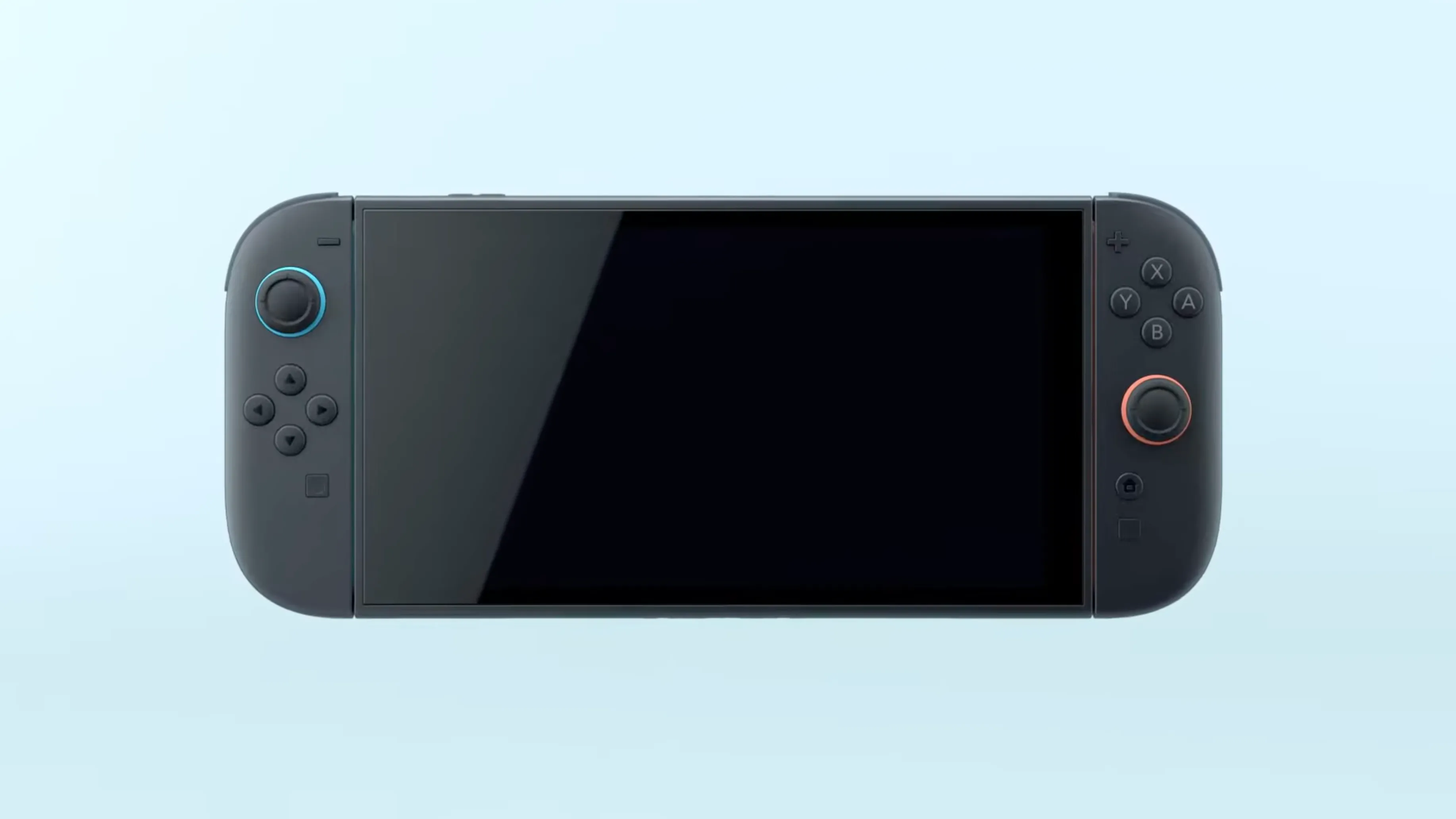 Máy chơi game Nintendo Switch 2 màu đen cùng với hai tay cầm Joy-Con được gắn vào thân máy