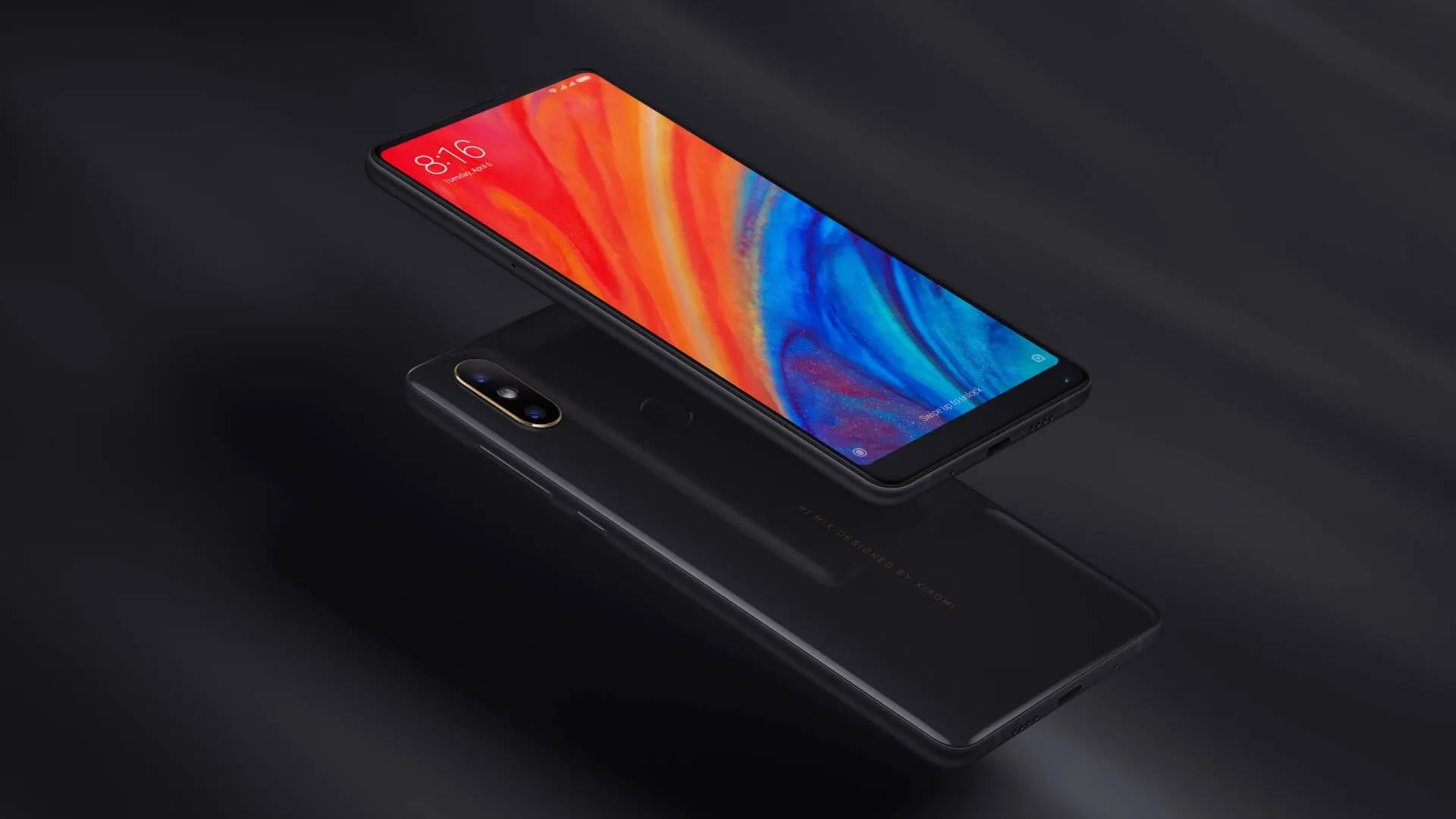 Một chiếc điện thoại Xiaomi Mi Mix 1 màu trắng