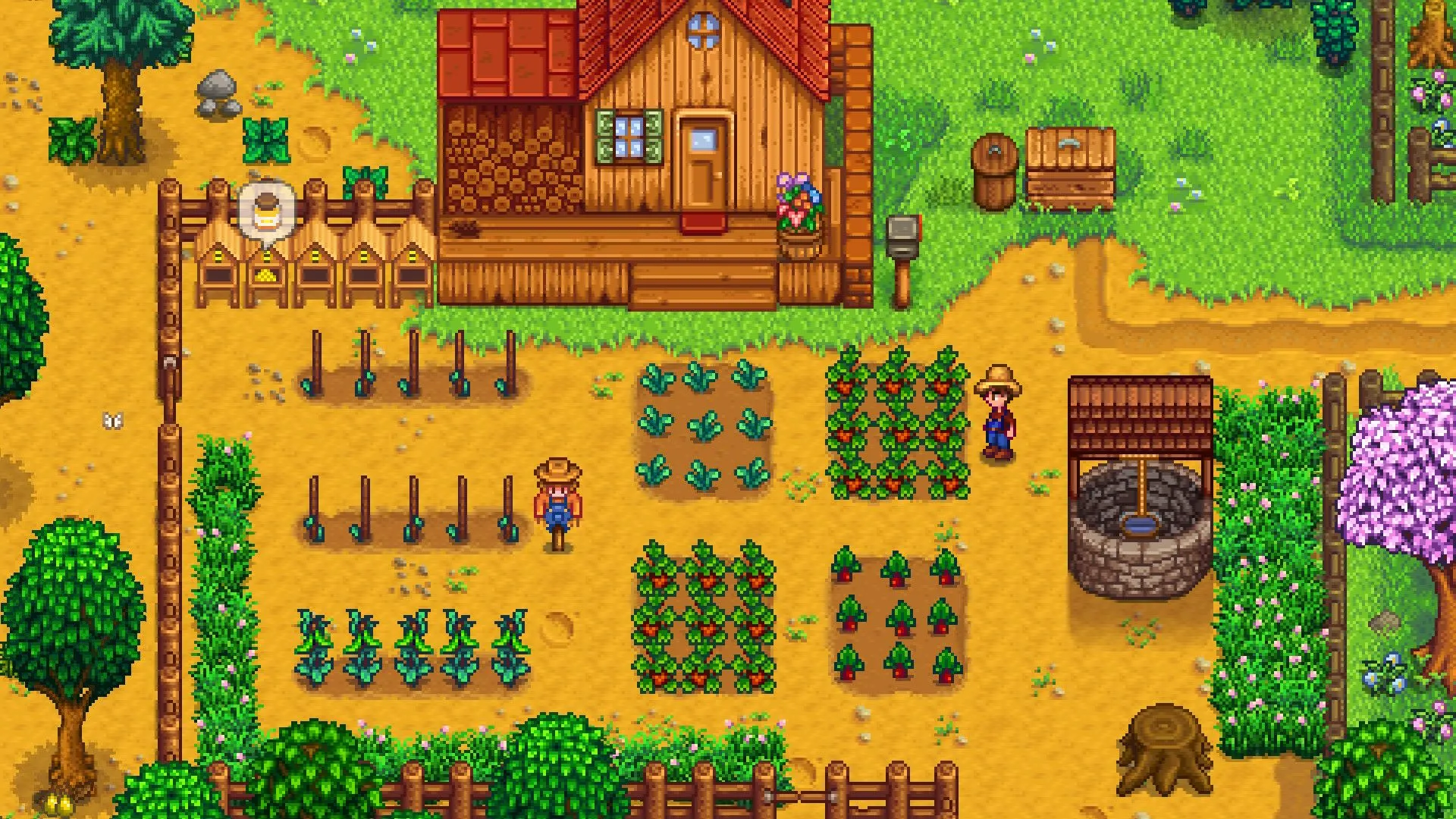 Một nông trại trù phú trong game Stardew Valley, biểu tượng cho sự hồi sinh mạnh mẽ của thể loại game mô phỏng nông trại