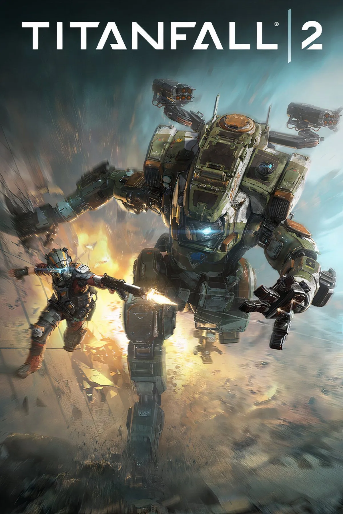 Một Titan và Phi công đang chiến đấu ác liệt trong Titanfall 2