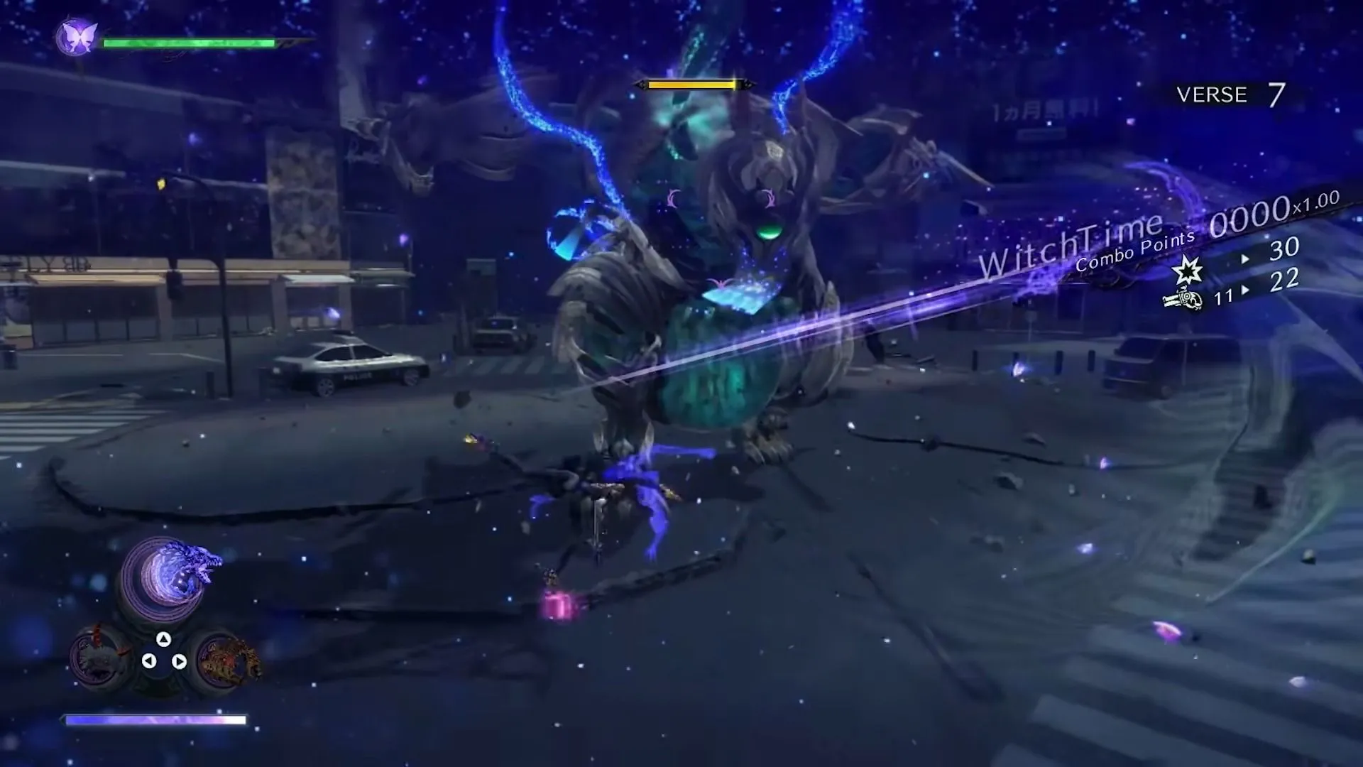 Người chơi kích hoạt Witch Time trong Bayonetta 3, làm chậm thời gian để tấn công