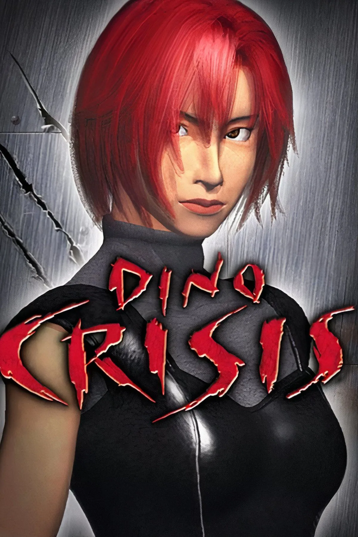 Nhân vật chính đối mặt với khủng long trong game Dino Crisis, tái hiện không khí kinh dị sinh tồn