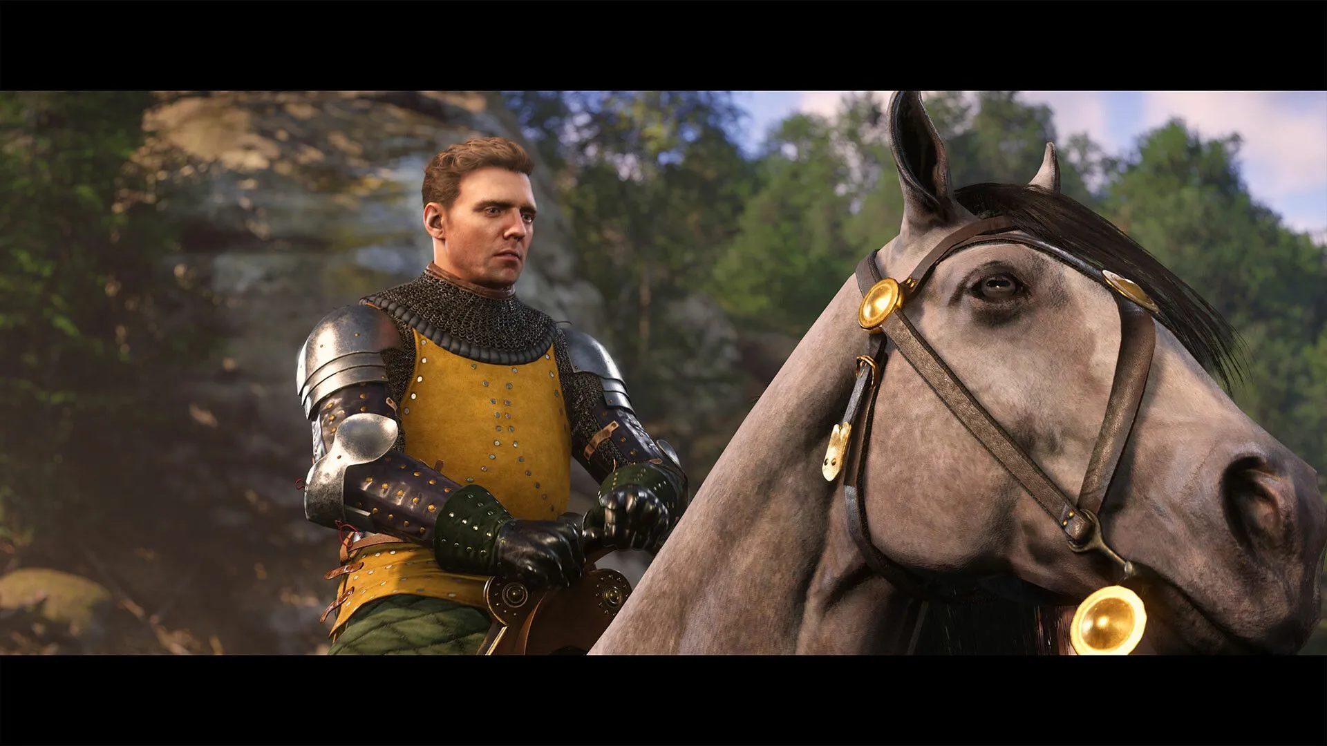 Nhân vật chính từ tựa game Kingdom Come: Deliverance II cưỡi ngựa, minh họa một game ít nhạy cảm với undervolt GPU